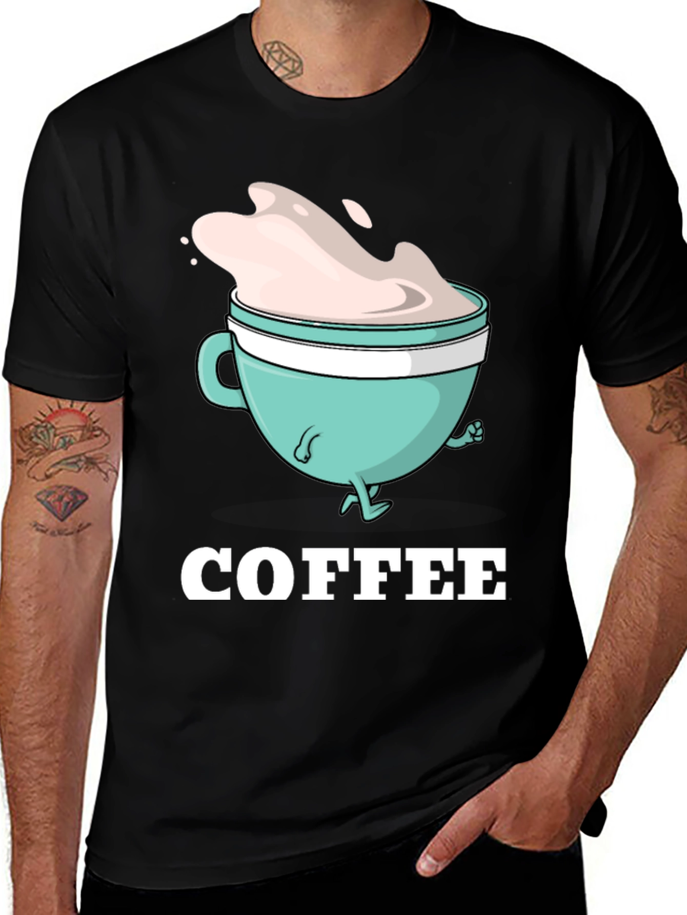 Variant 17 of Coffee Cartoon Graphic T-Shirt