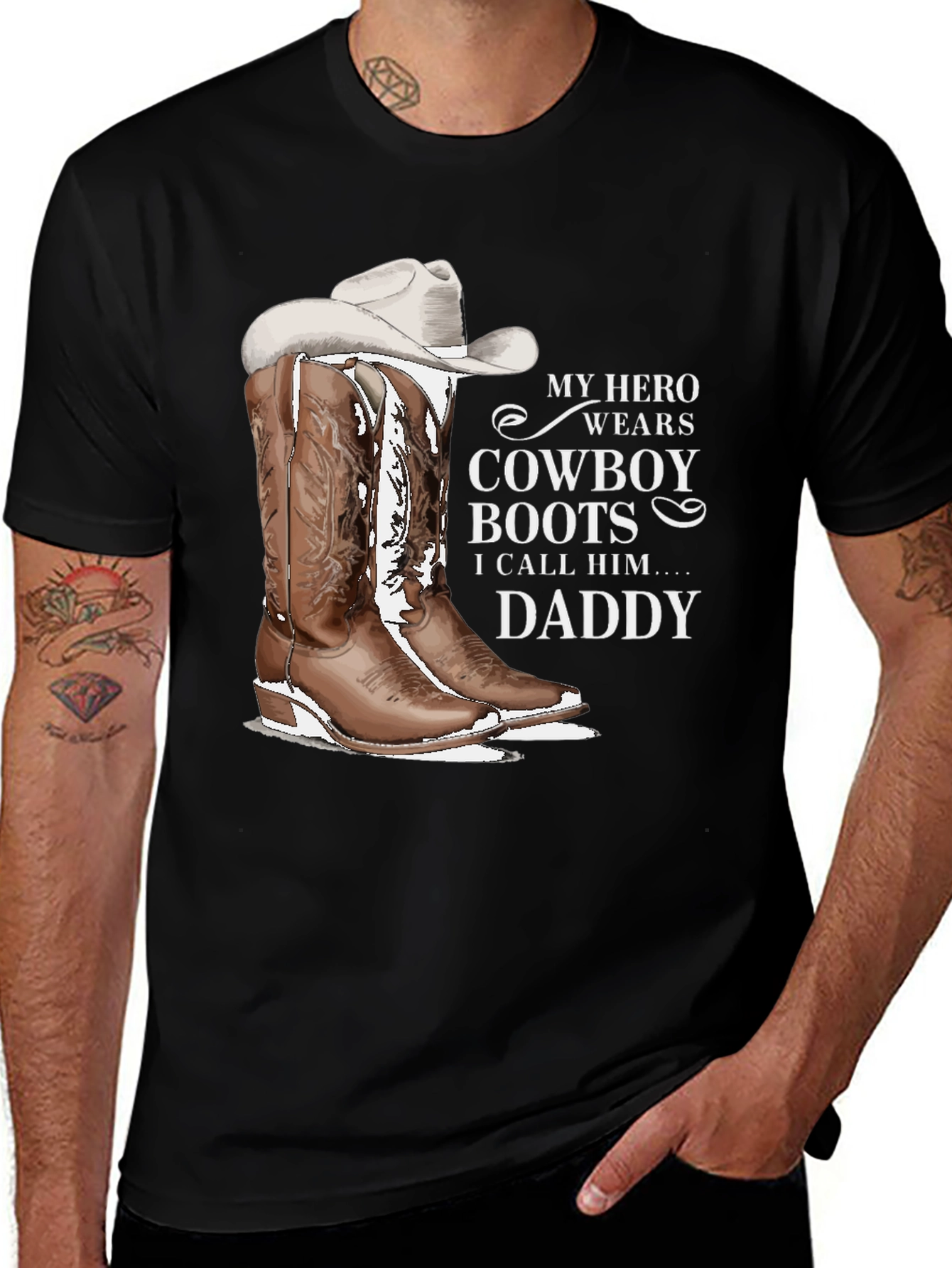 Variant 7 of Cowboy Boots Daddy T-Shirt
