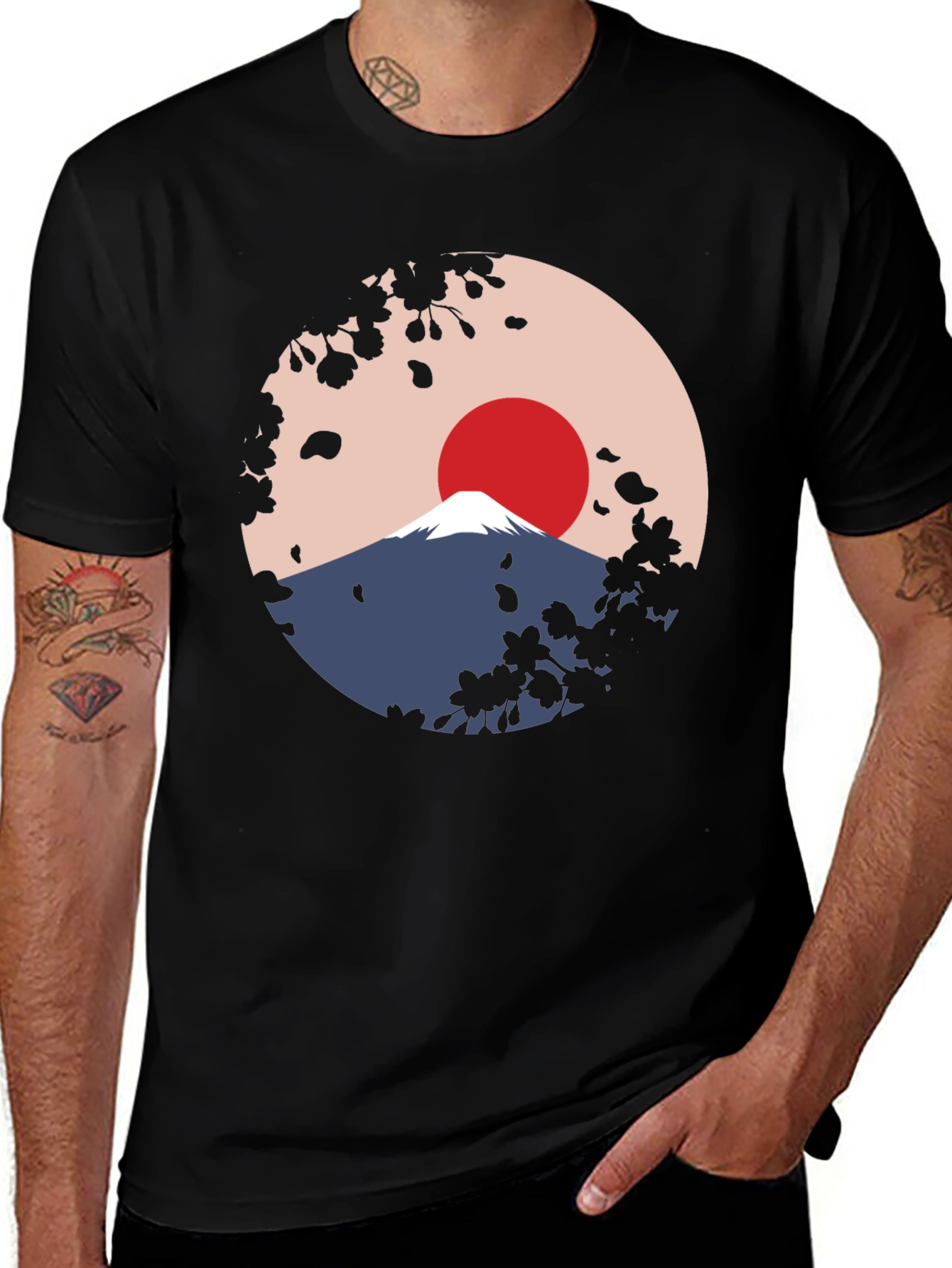 Variant 30 of Mount Fuji Graphic T-Shirt - Black