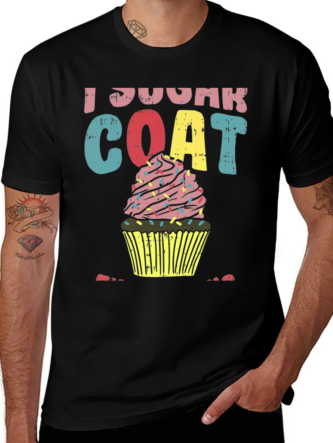 Variant 4 of I Sugar Coat Tee - Fun Cupcake Shirt