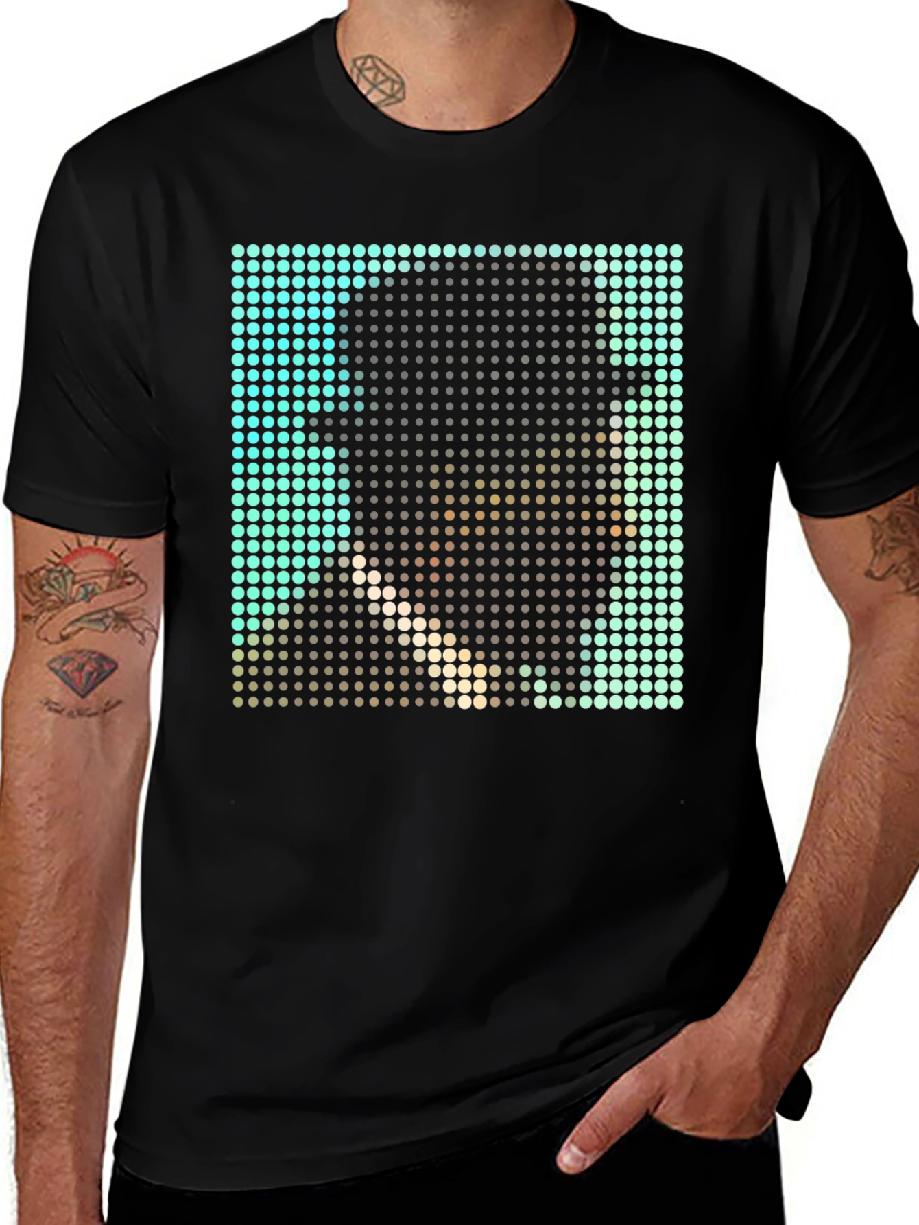 Variant 17 of Dot Matrix Music T-Shirt - Modern Graphic Tee