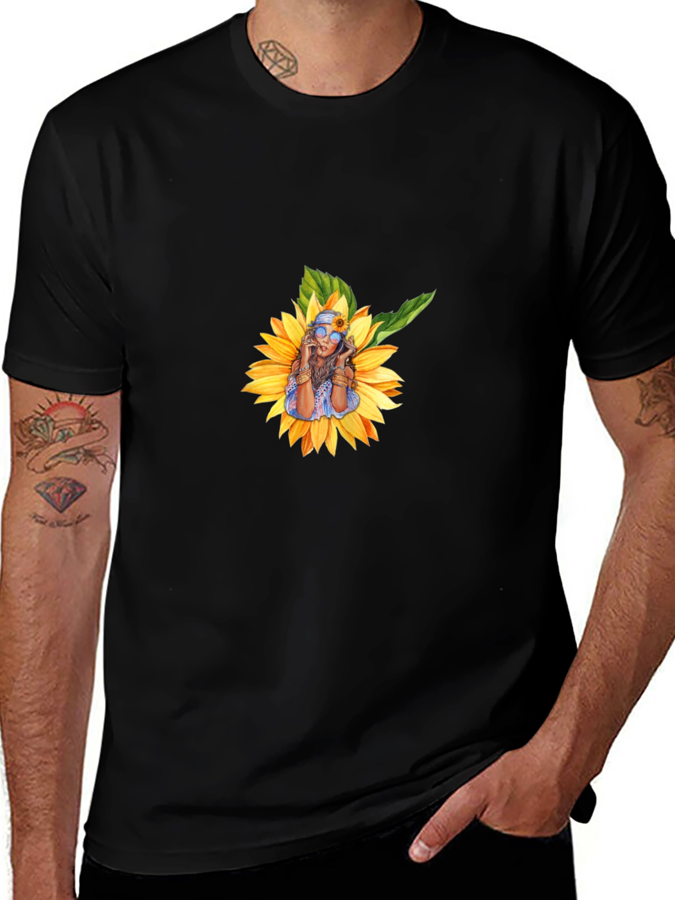 Variant 21 of Sunflower Woman Graphic T-Shirt - Stylish Casual Wear