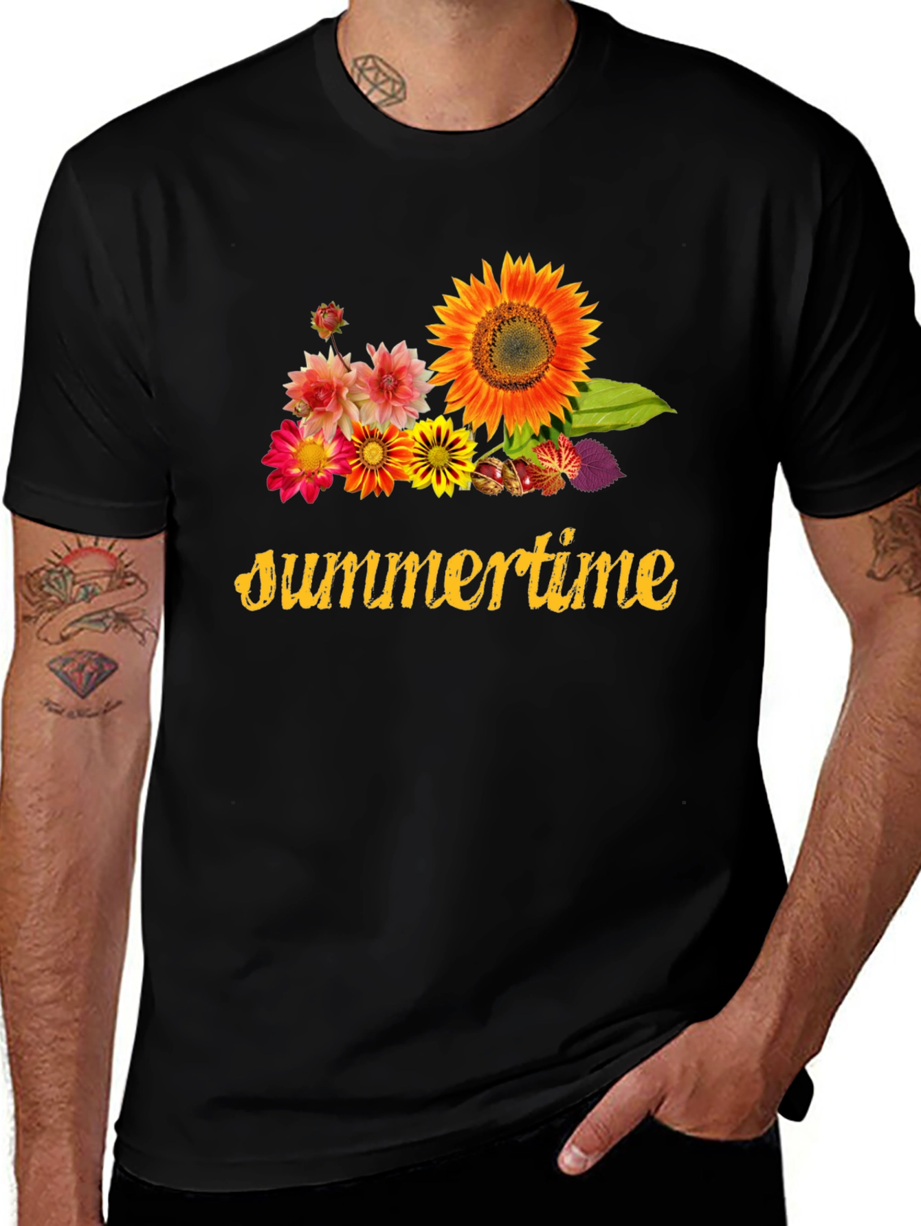 Variant 7 of Summertime Floral Graphic T-Shirt
