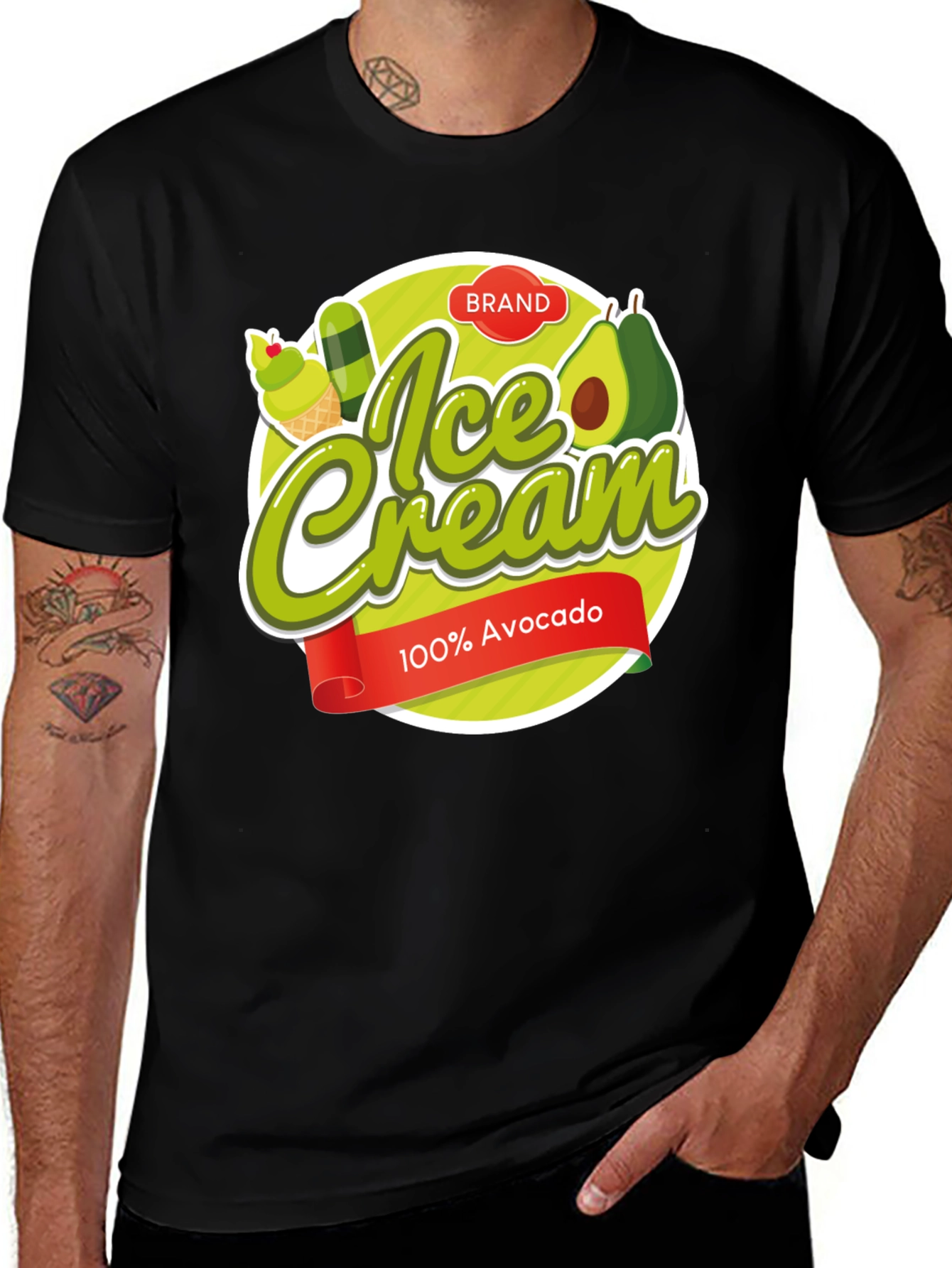 Variant 18 of Avocado Ice Cream Graphic Tee