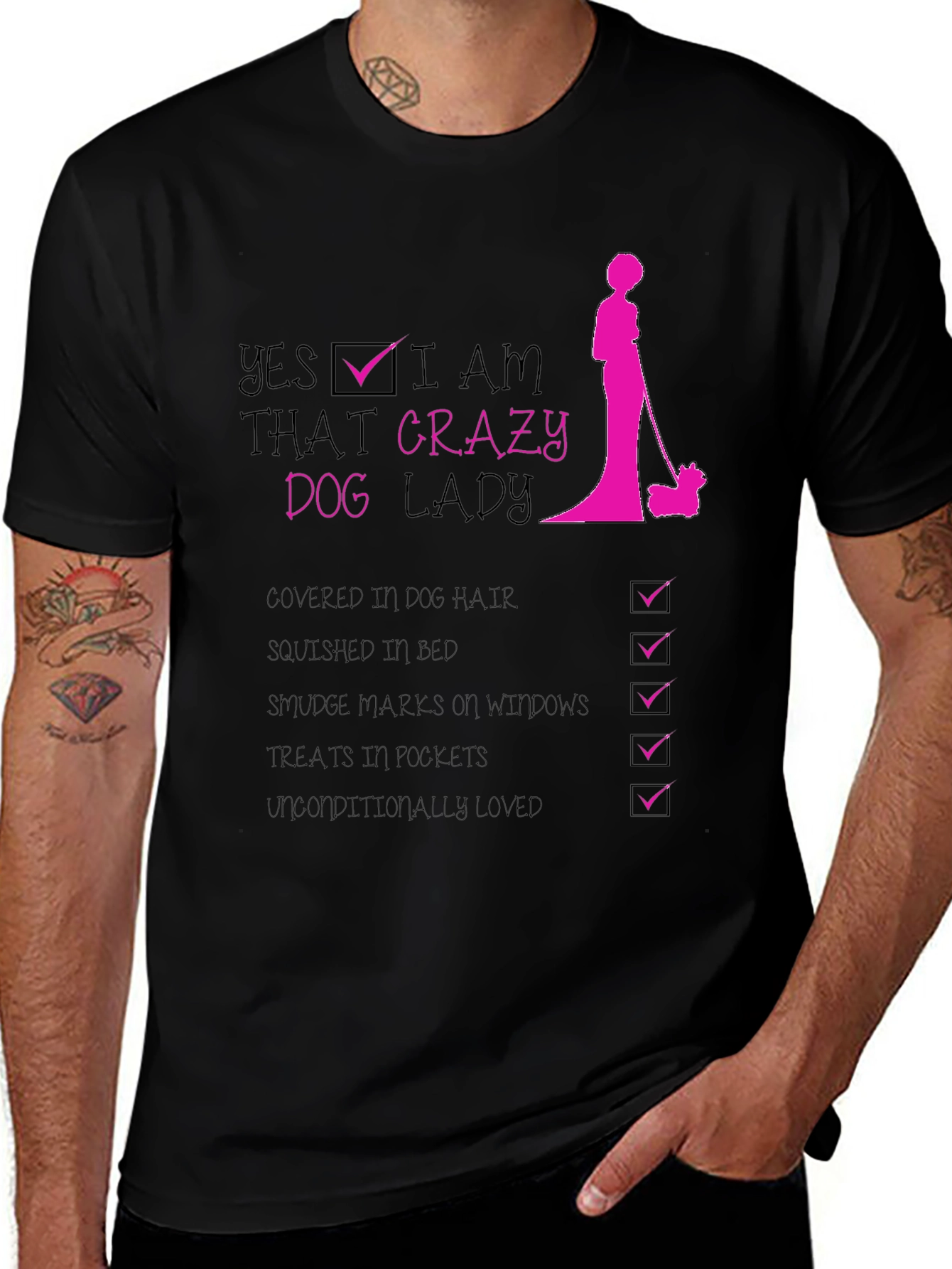 Variant 28 of Crazy Dog Lady Graphic T-Shirt