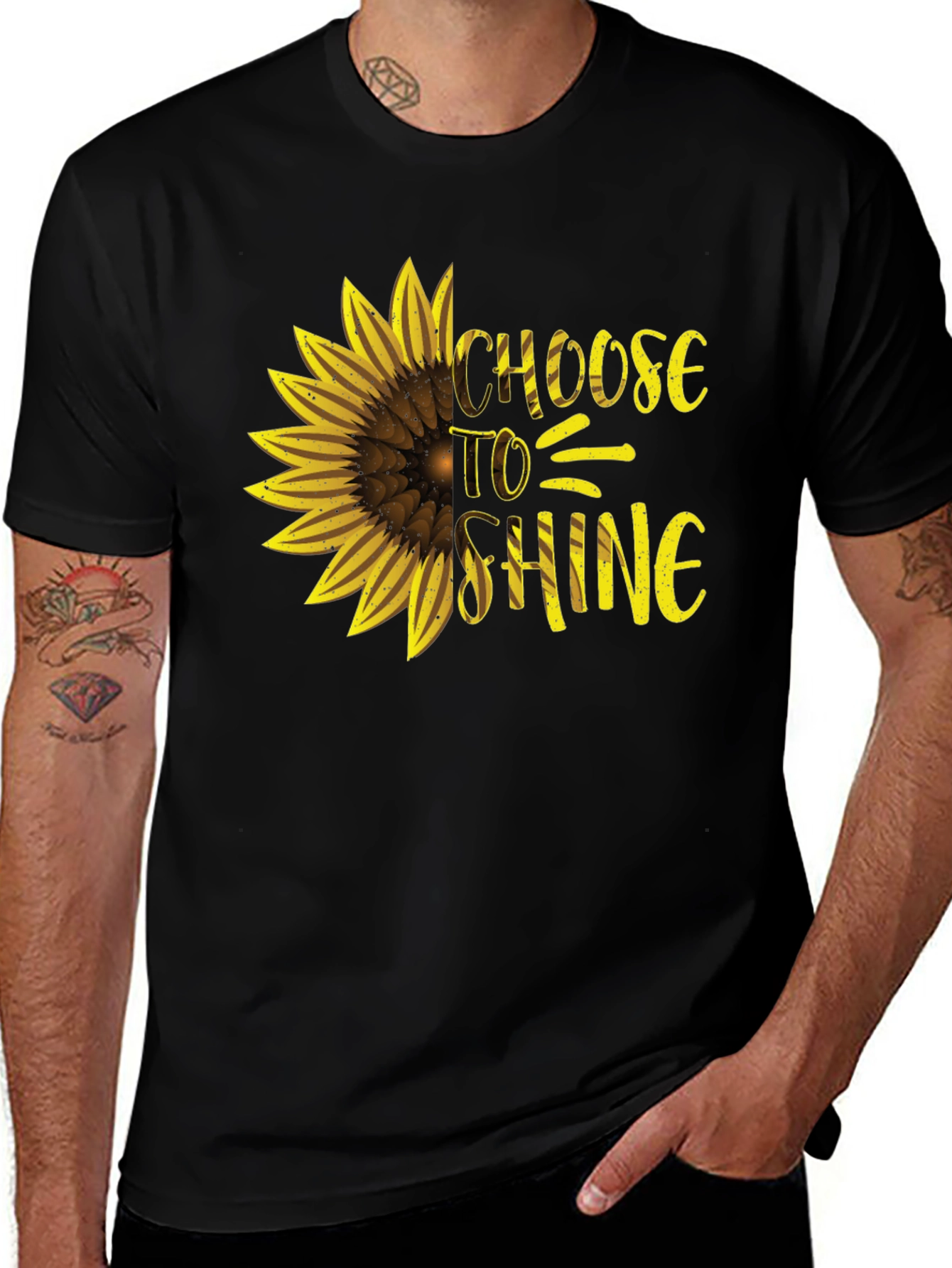 Variant 13 of Choose to Shine Sunflower Graphic Tee