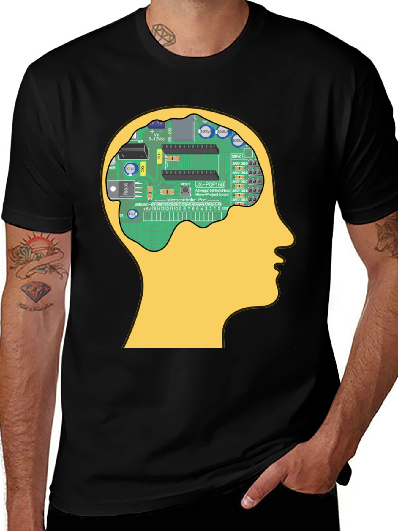 Variant 23 of Circuit Brain T-Shirt - Tech Geek Novelty Tee