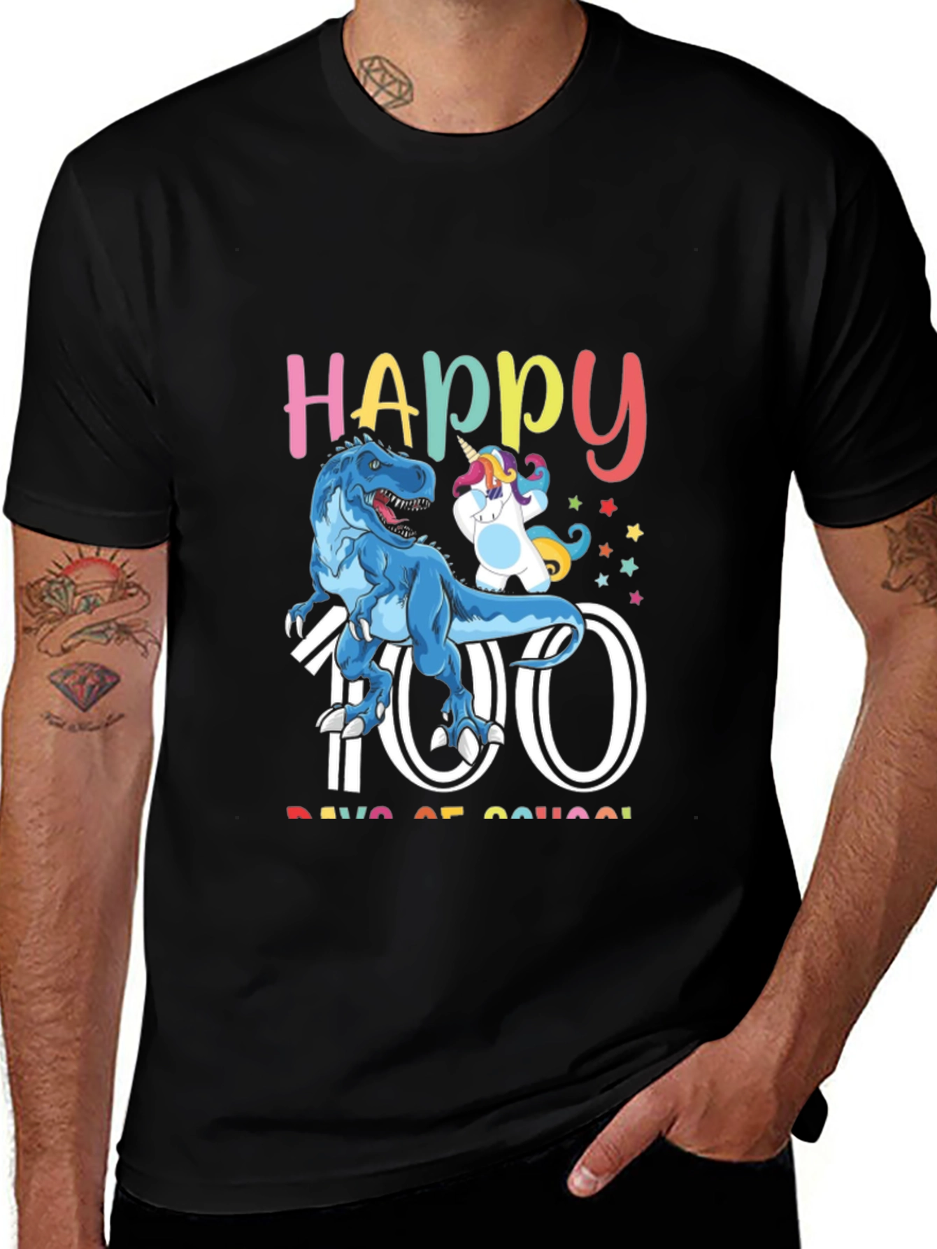 Variant 4 of Happy 100 Days of School T-Shirt