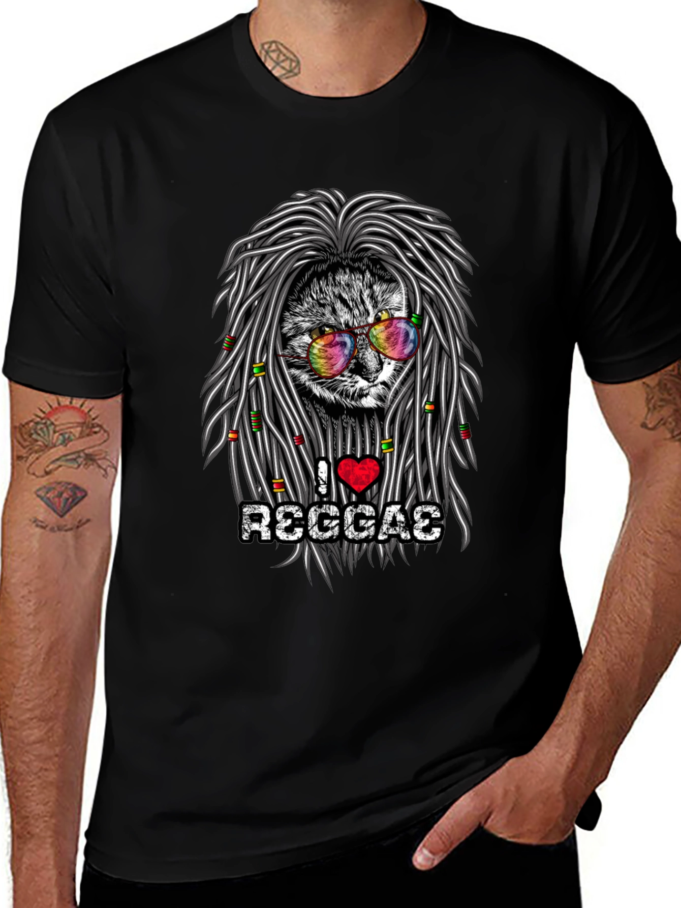 Variant 20 of Reggae Cat T-Shirt