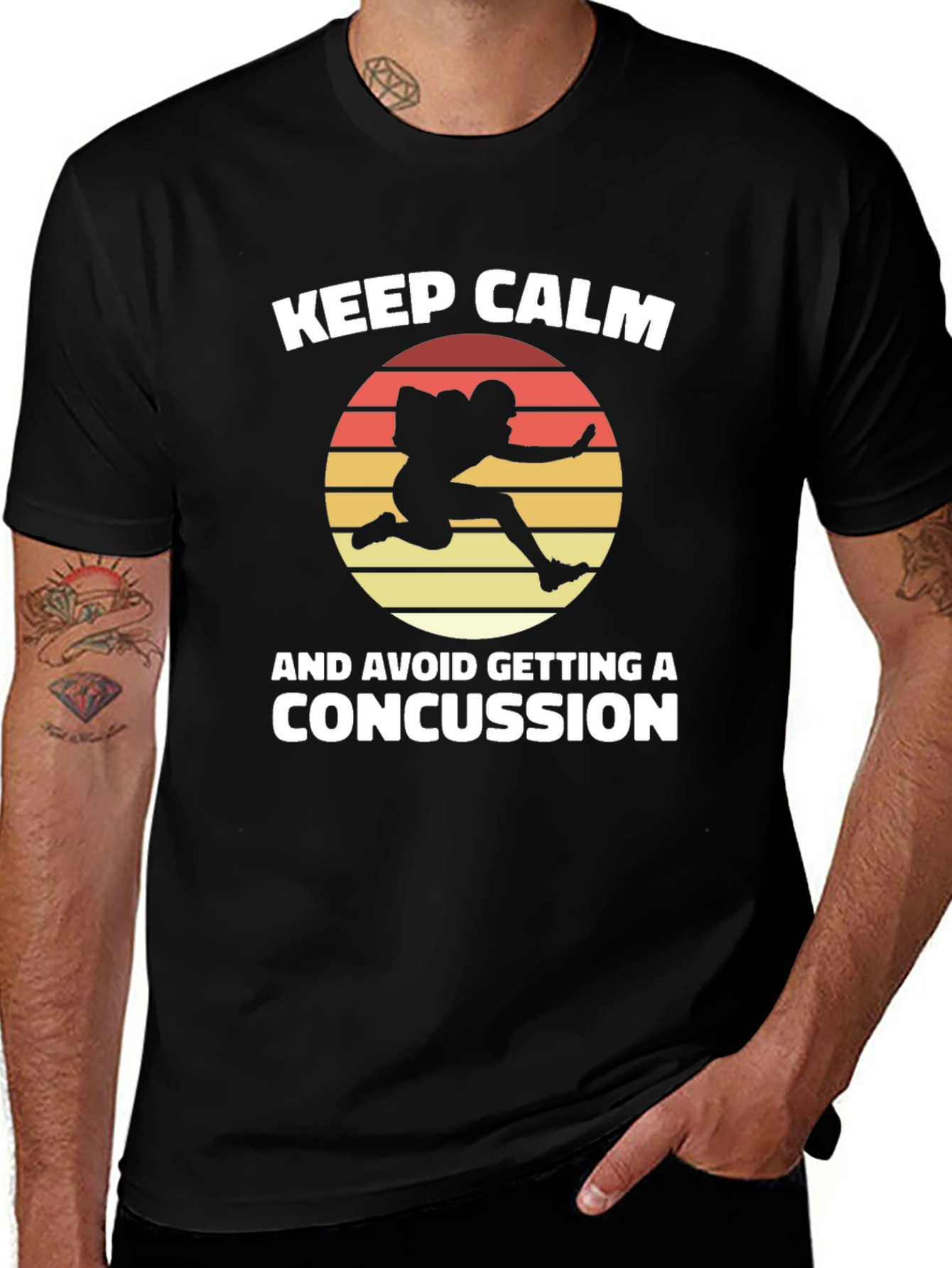 Variant 28 of Keep Calm Concussion Football Graphic Tee