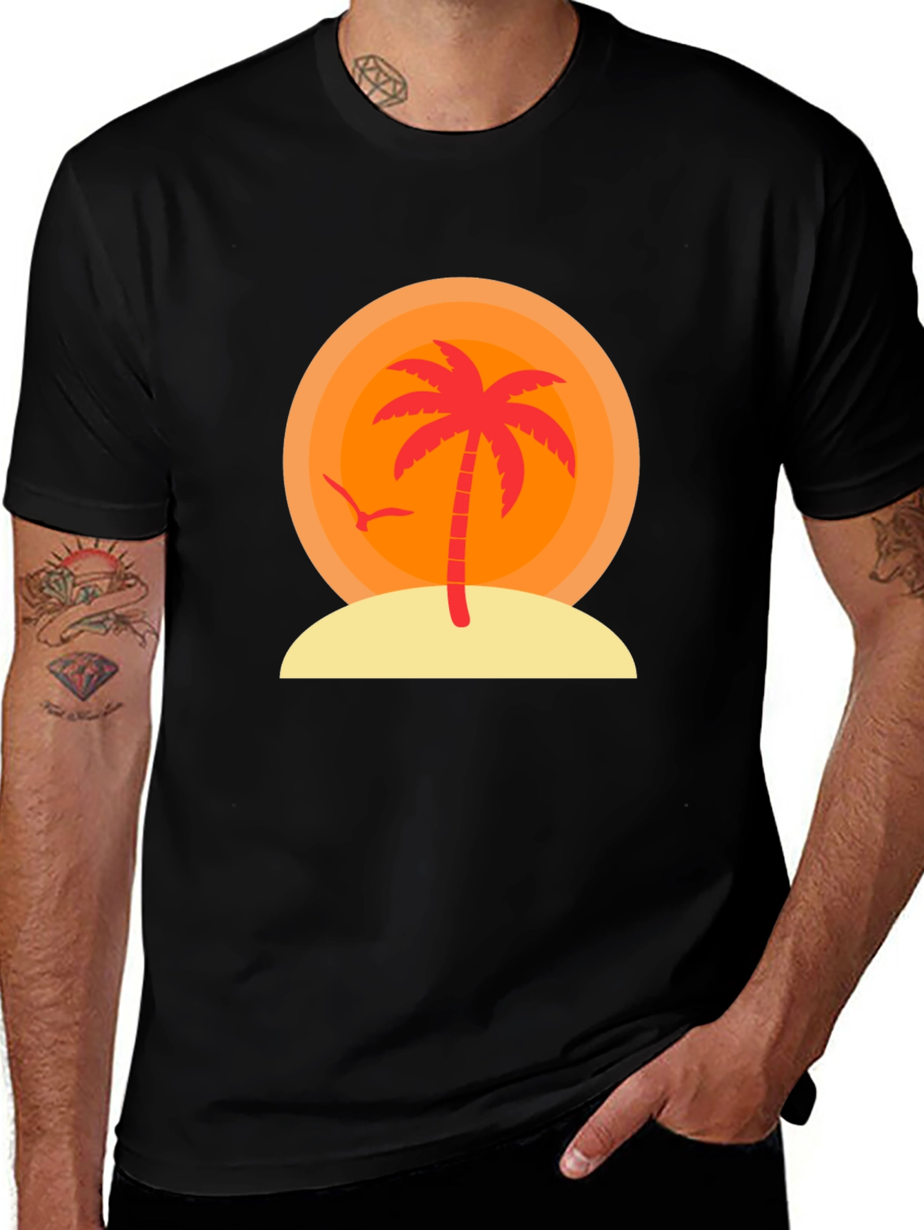 Variant 25 of Sunset Palm Tree Graphic T-Shirt