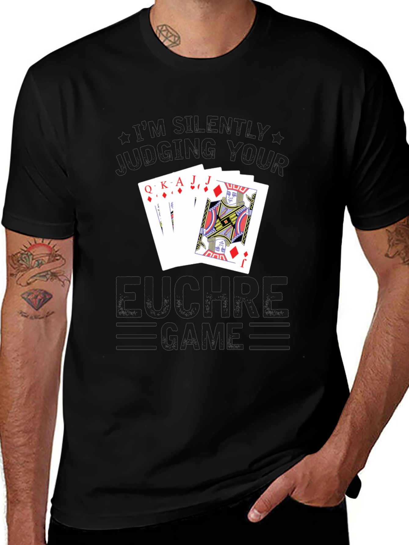 Euchre Game T-Shirt - Black