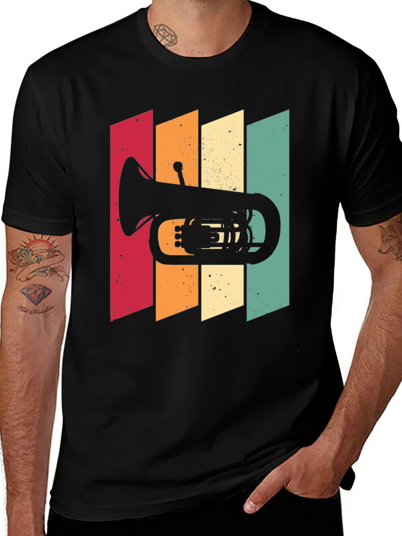 Variant 19 of Retro Tuba T-Shirt: Vintage Music Lover Tee
