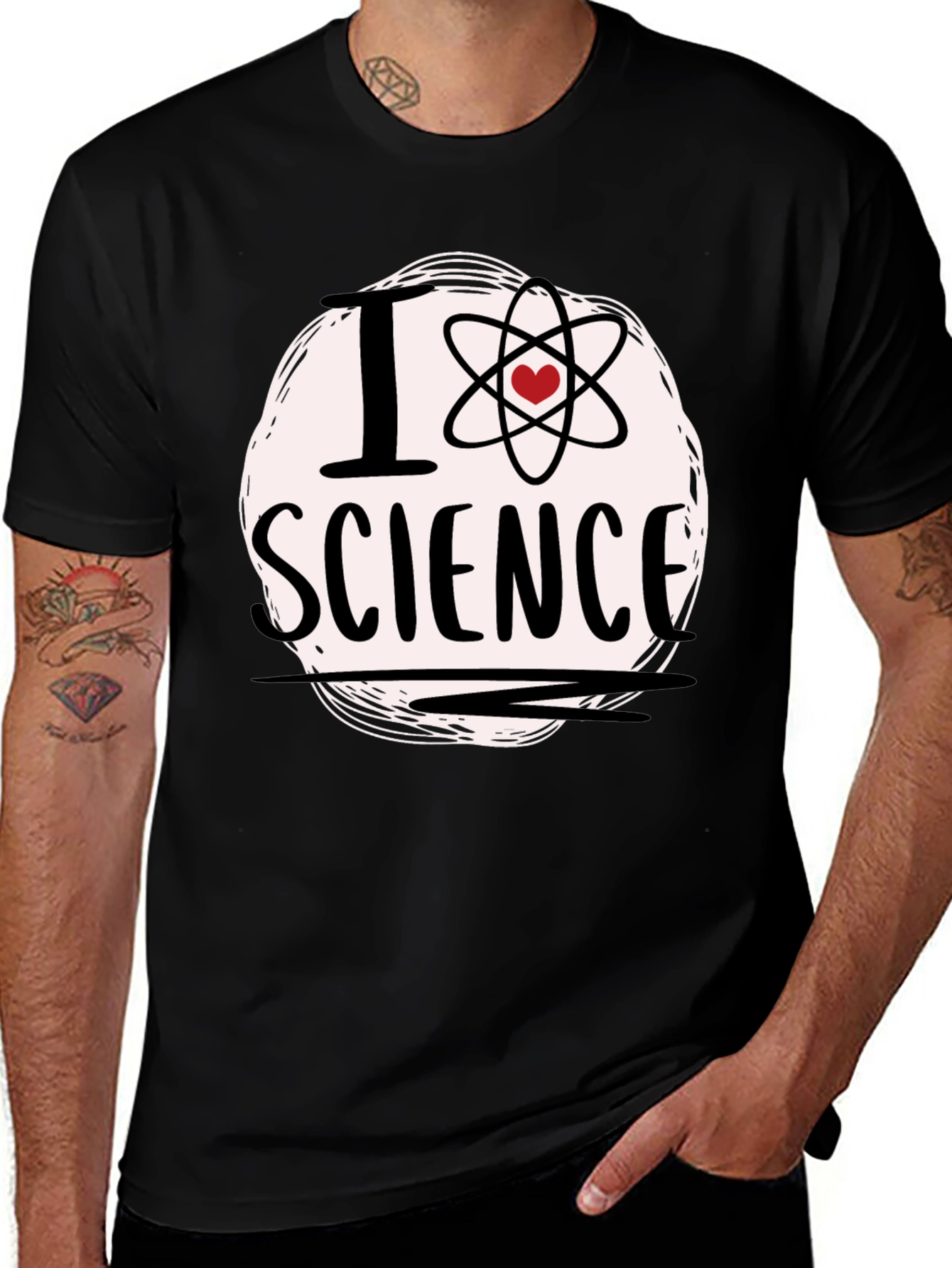I Heart Science T-Shirt - Atom Love Design