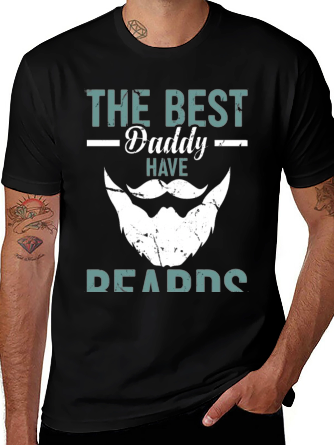 Black Best Daddy Have Beards T-Shirt main image