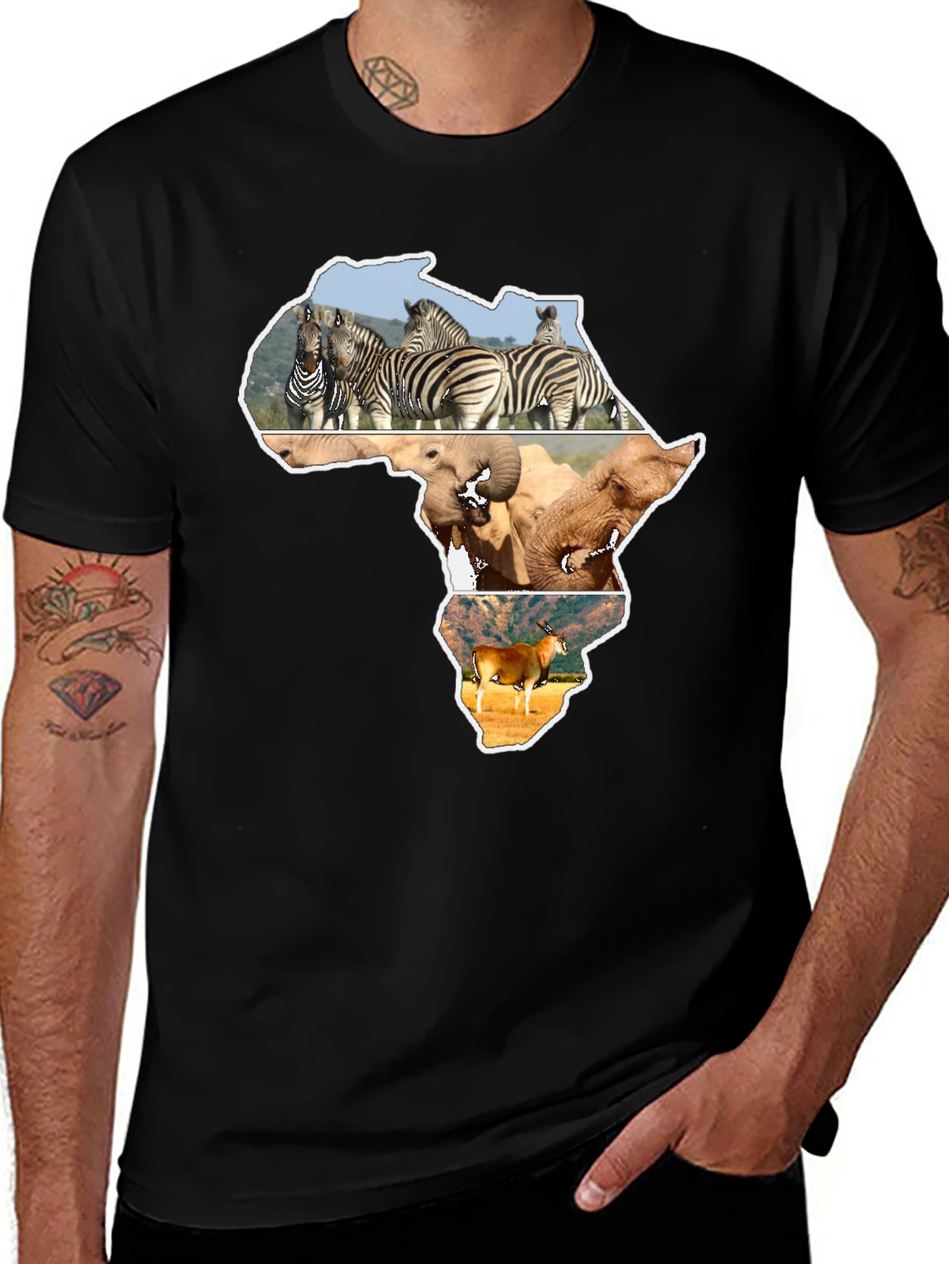 Variant 6 of African Wildlife Continent T-Shirt