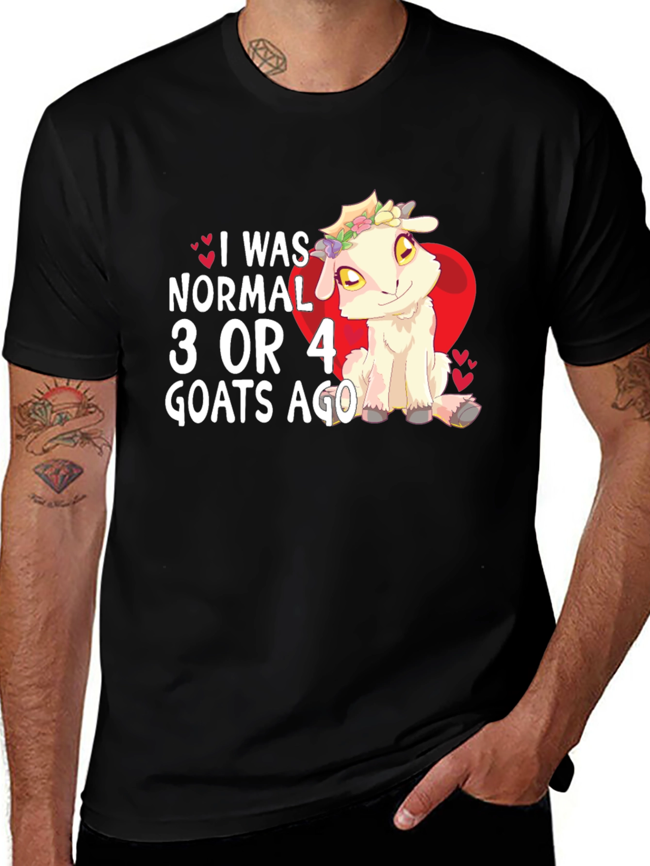 Variant 25 of Funny Goat Lover T-Shirt - I Was Normal 3 Goats Ago