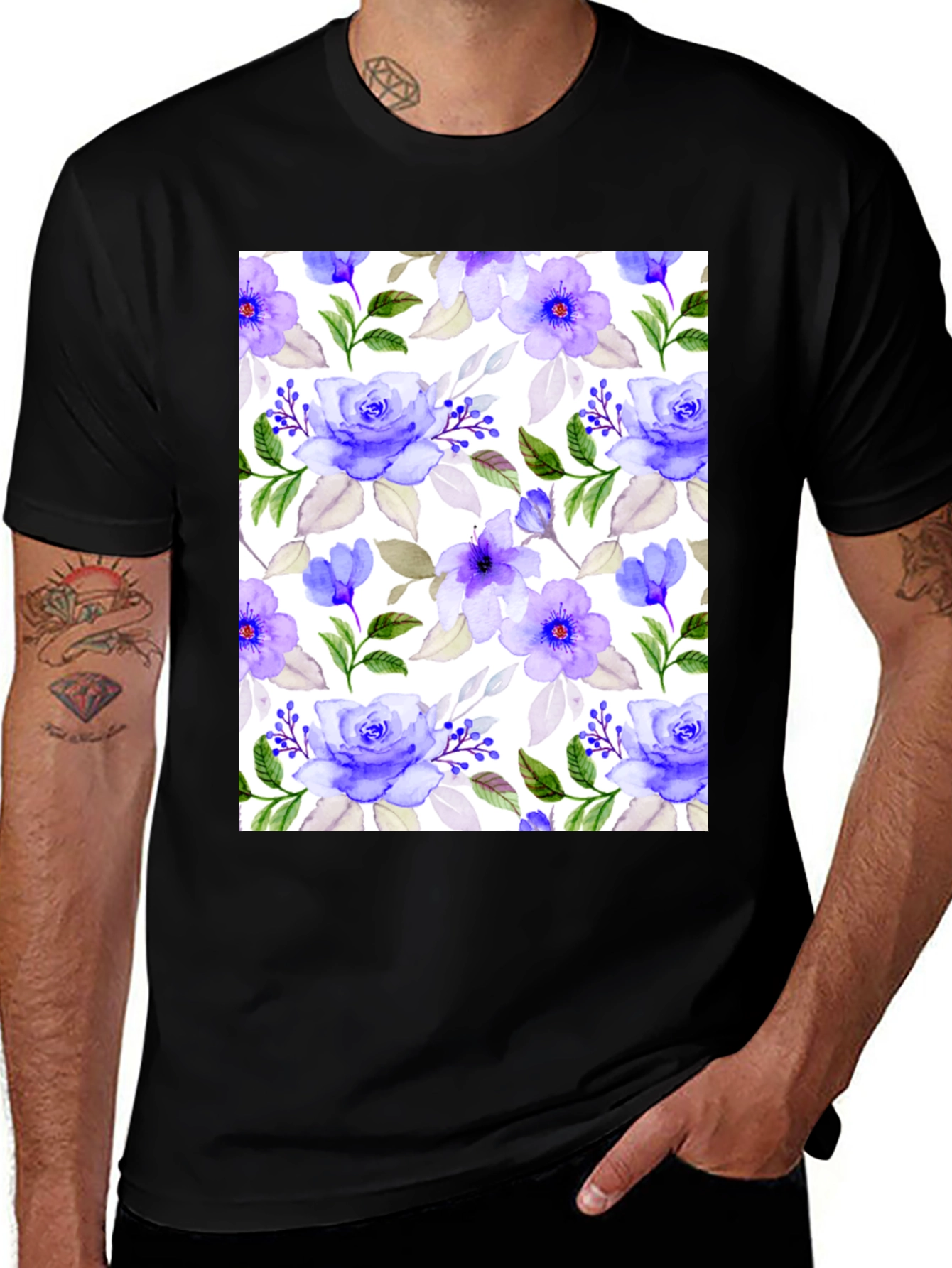Variant 26 of Floral Print T-Shirt: Stylish & Comfortable