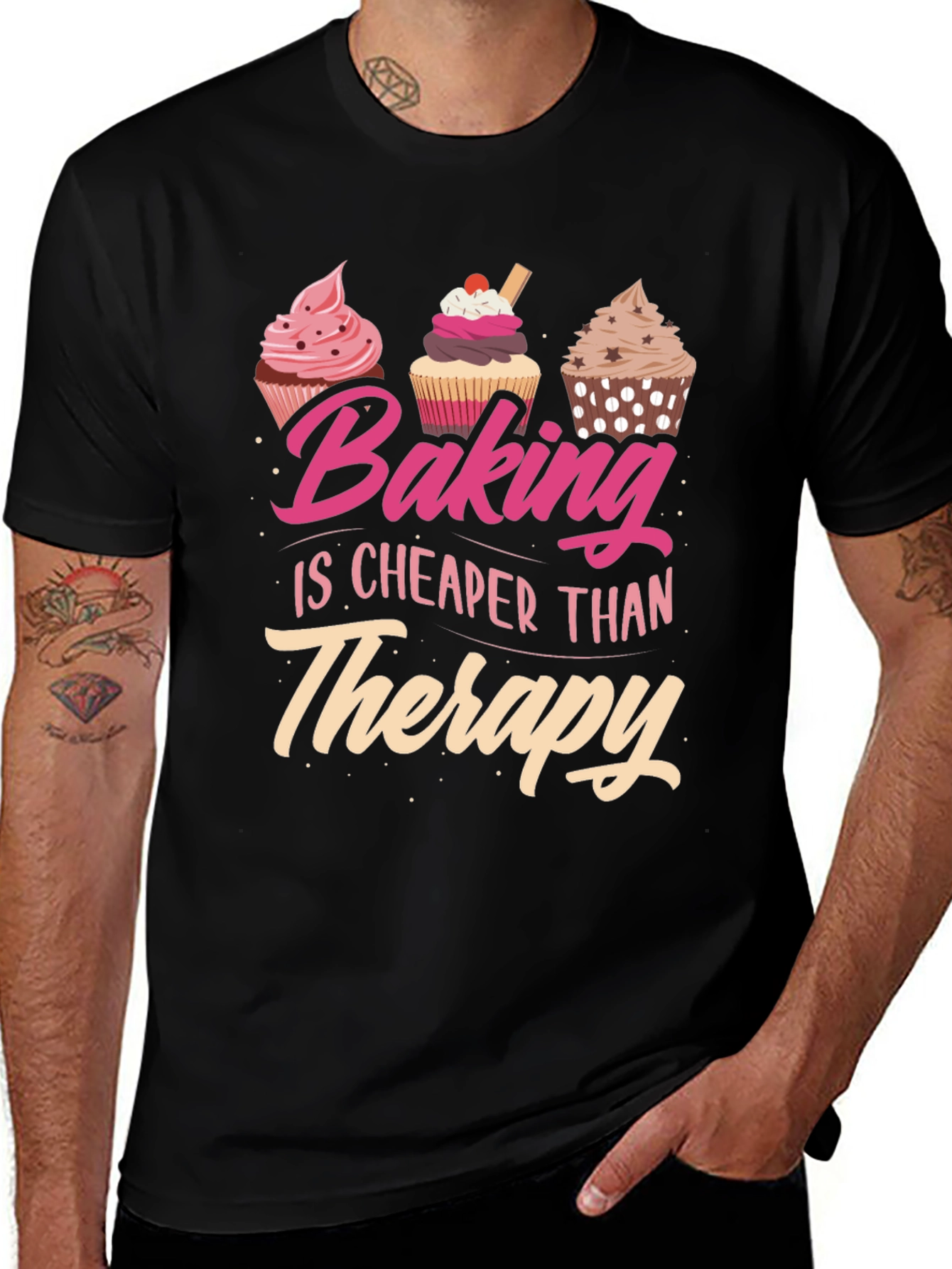 Variant 25 of Baking is Cheaper Than Therapy T-Shirt
