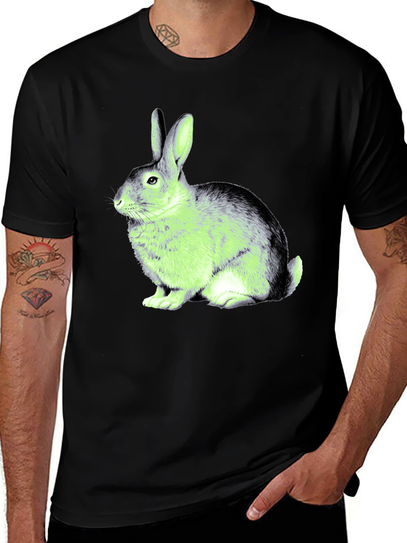 Variant 10 of Rabbit Graphic T-Shirt - Unisex Crew Neck Tee