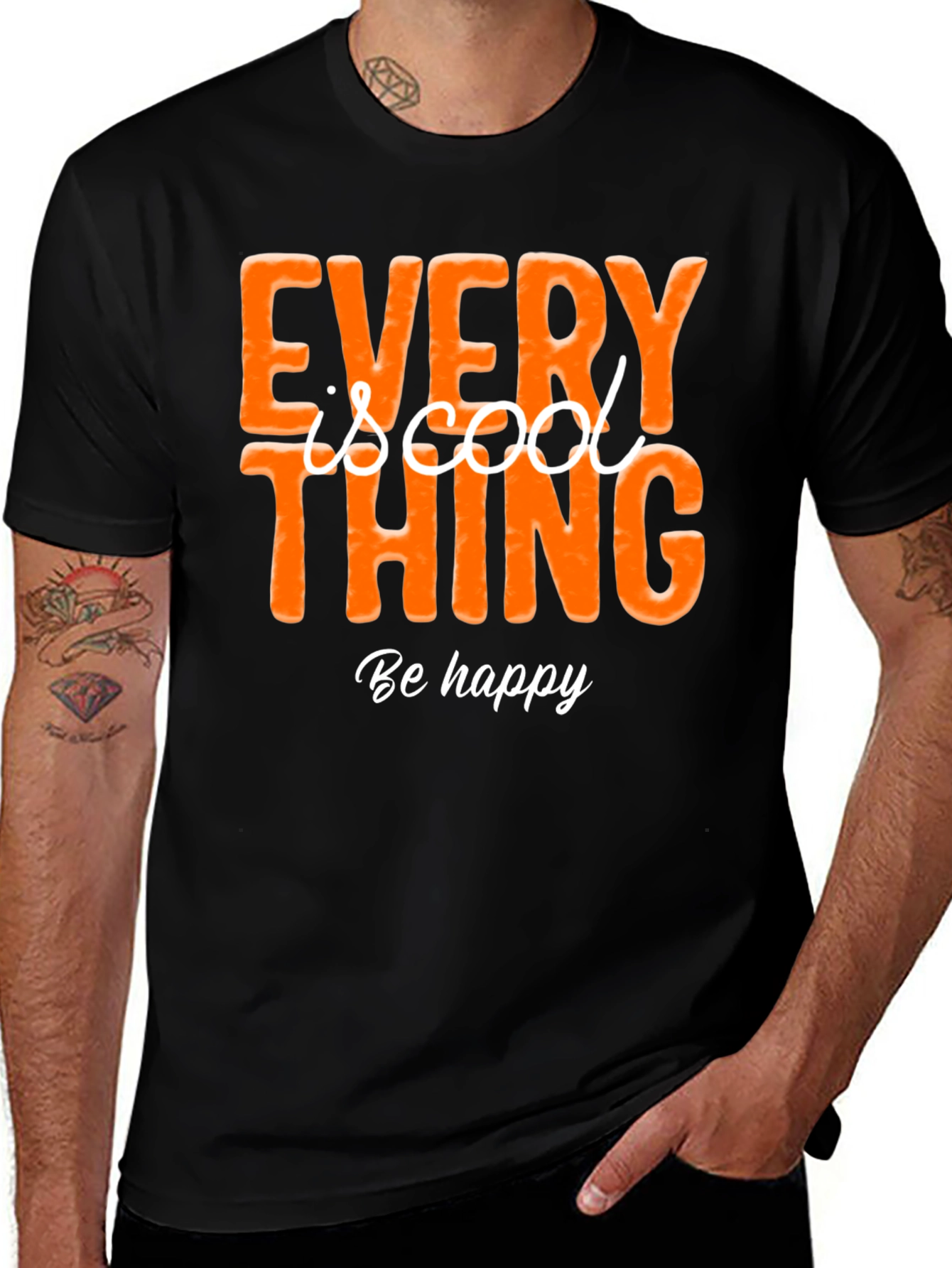 Variant 13 of Every Thing is Cool Graphic Tee - Be Happy