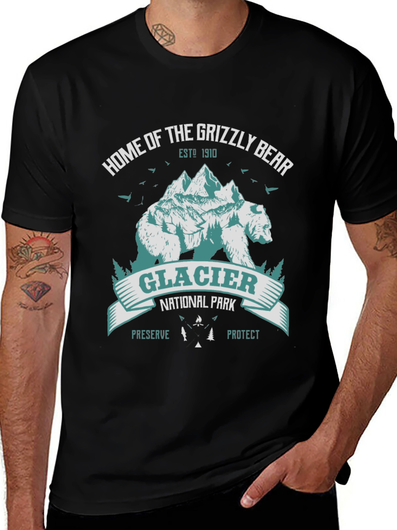 Variant 30 of Grizzly Bear National Park T-Shirt
