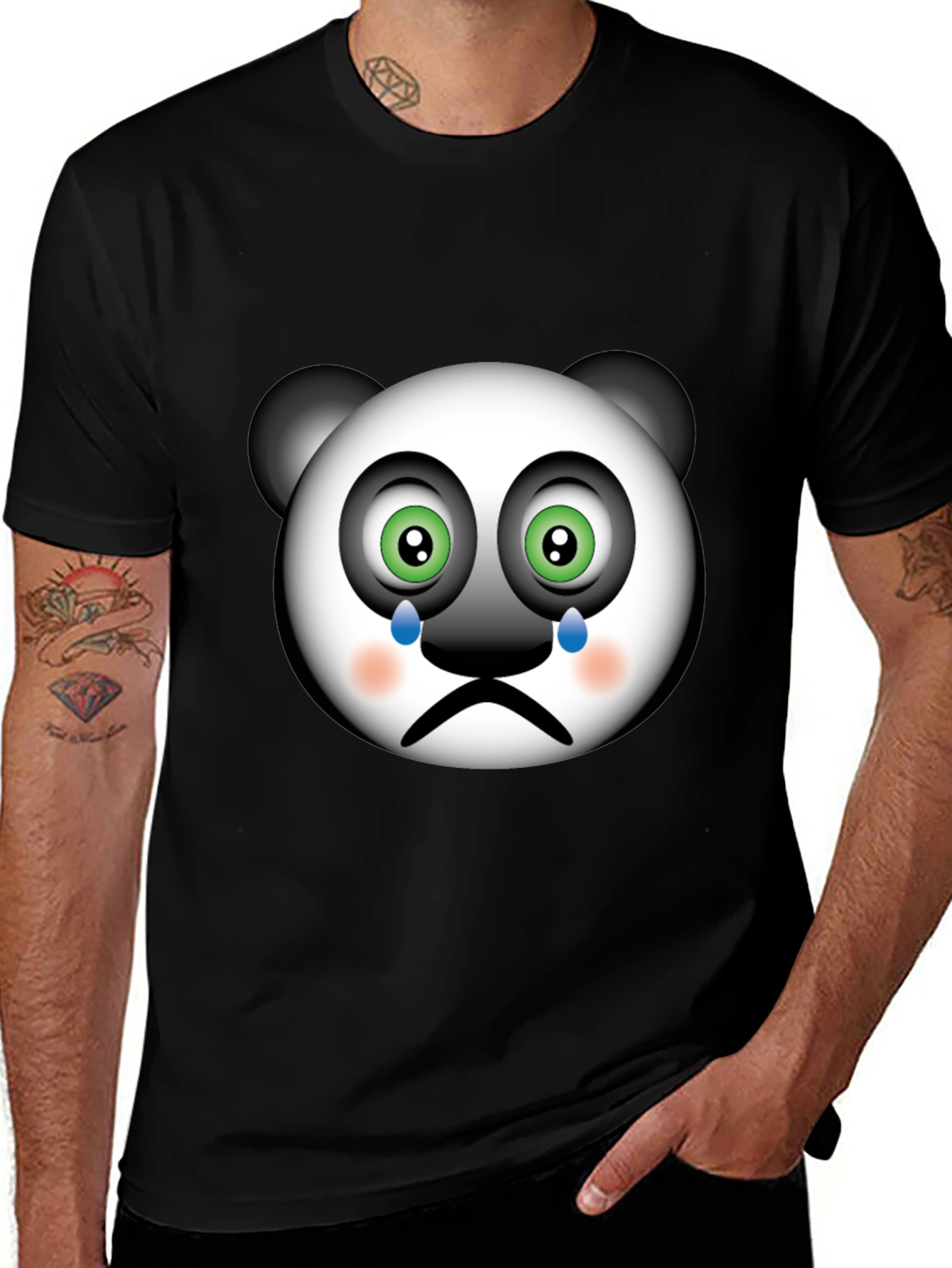 Variant 8 of Sad Panda Graphic Tee - Comfort & Style
