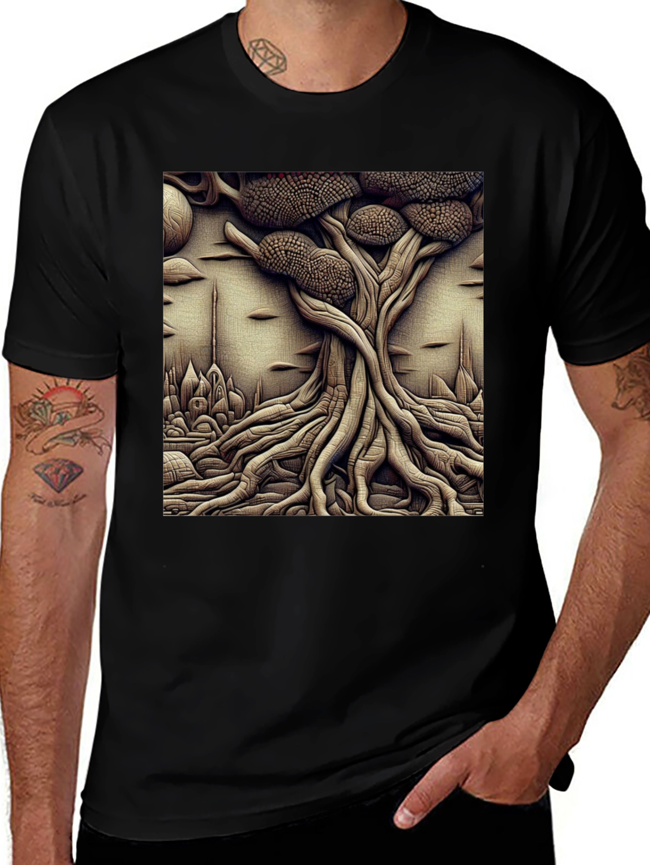 Variant 12 of Surreal Tree Graphic Tee - Unique Art Shirt