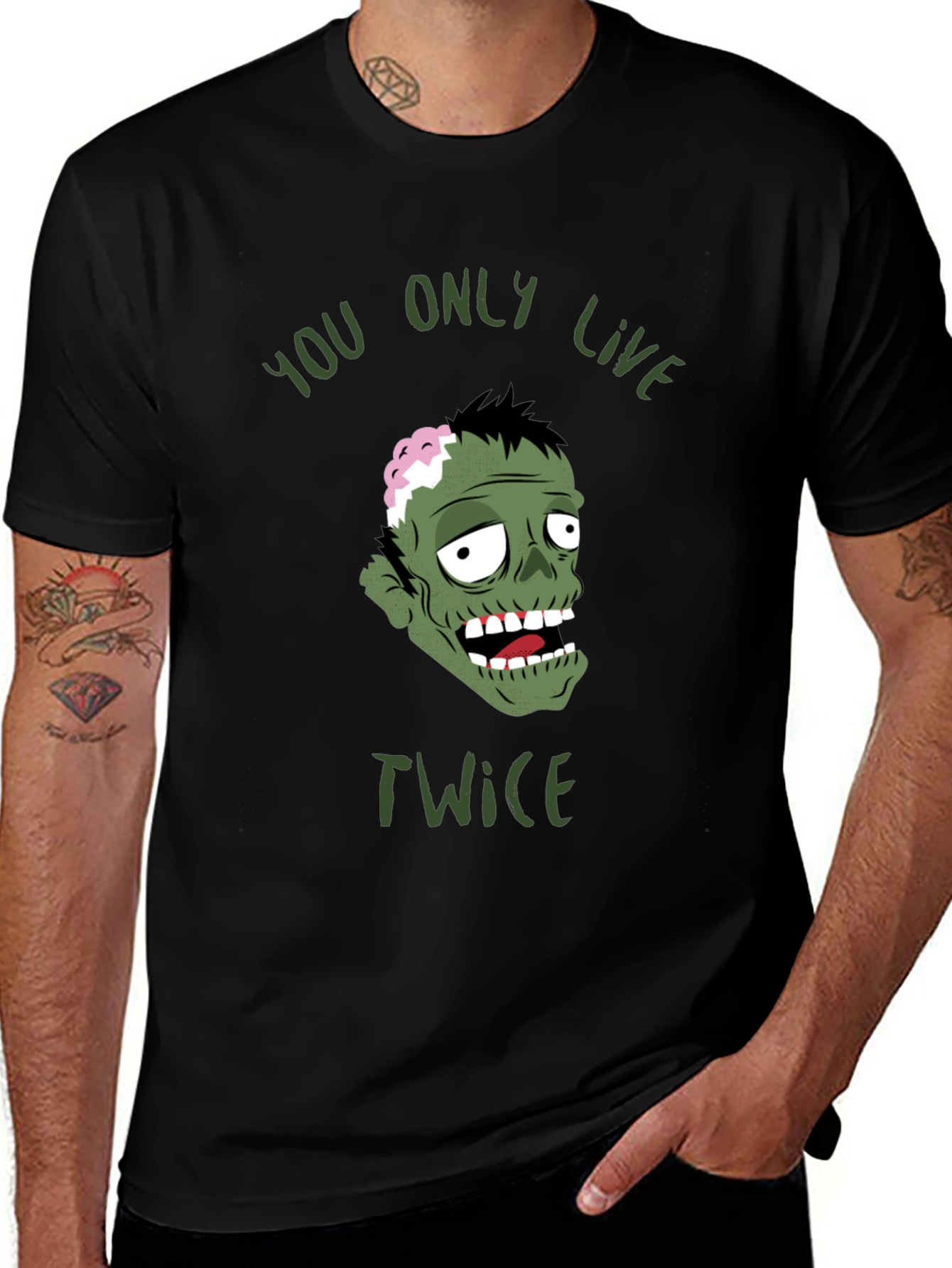 Variant 23 of Zombie You Only Live Twice Graphic T-Shirt