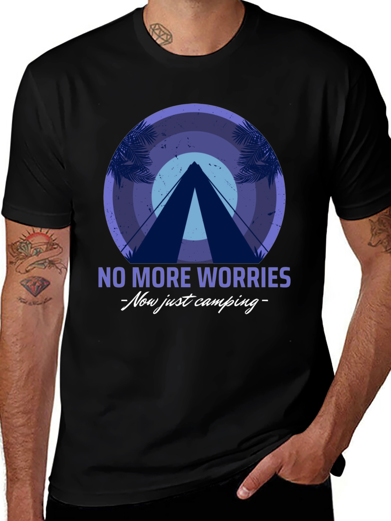 Variant 12 of No More Worries Camping Graphic Tee