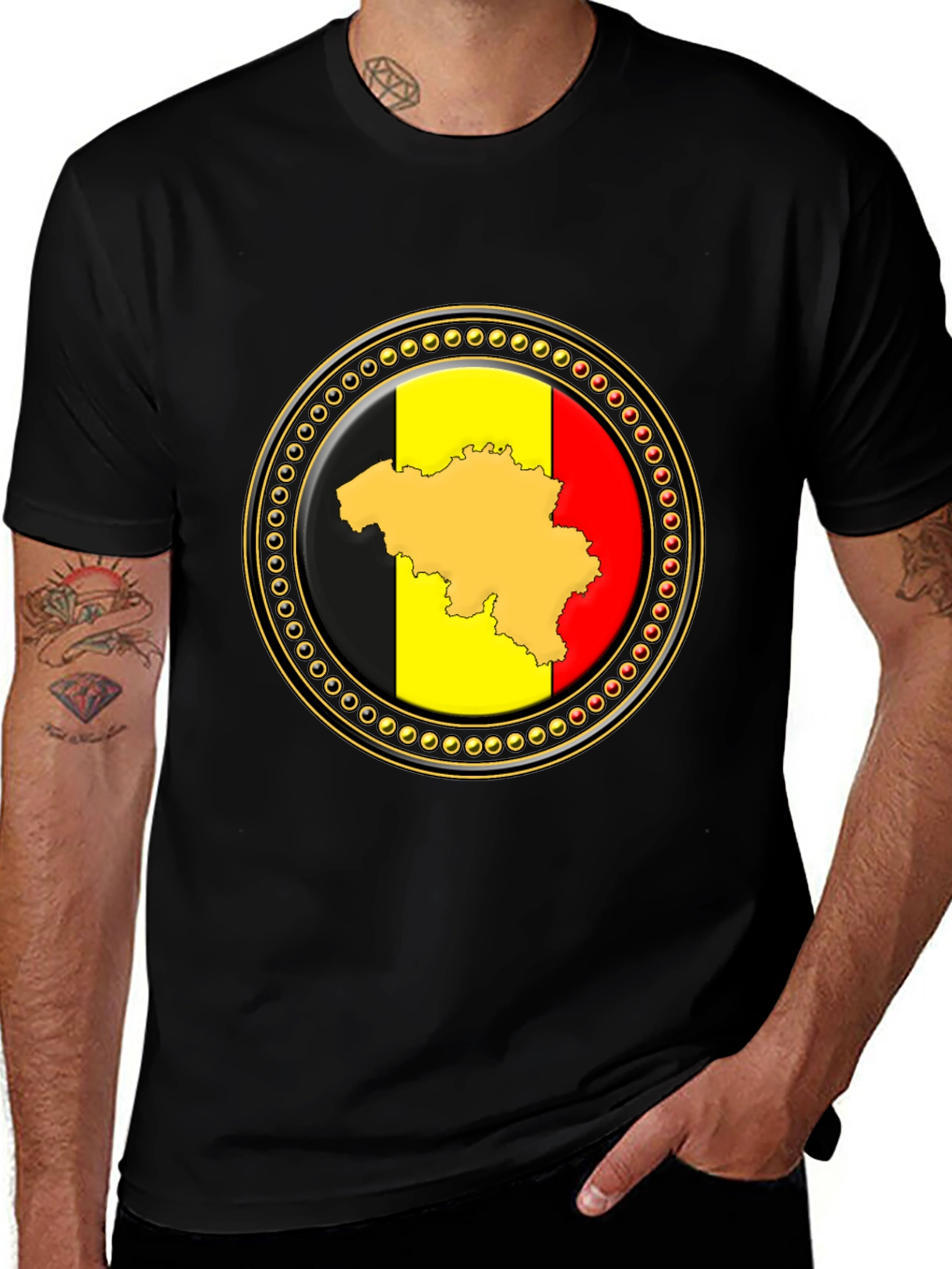 Variant 15 of Belgium Flag Graphic T-Shirt