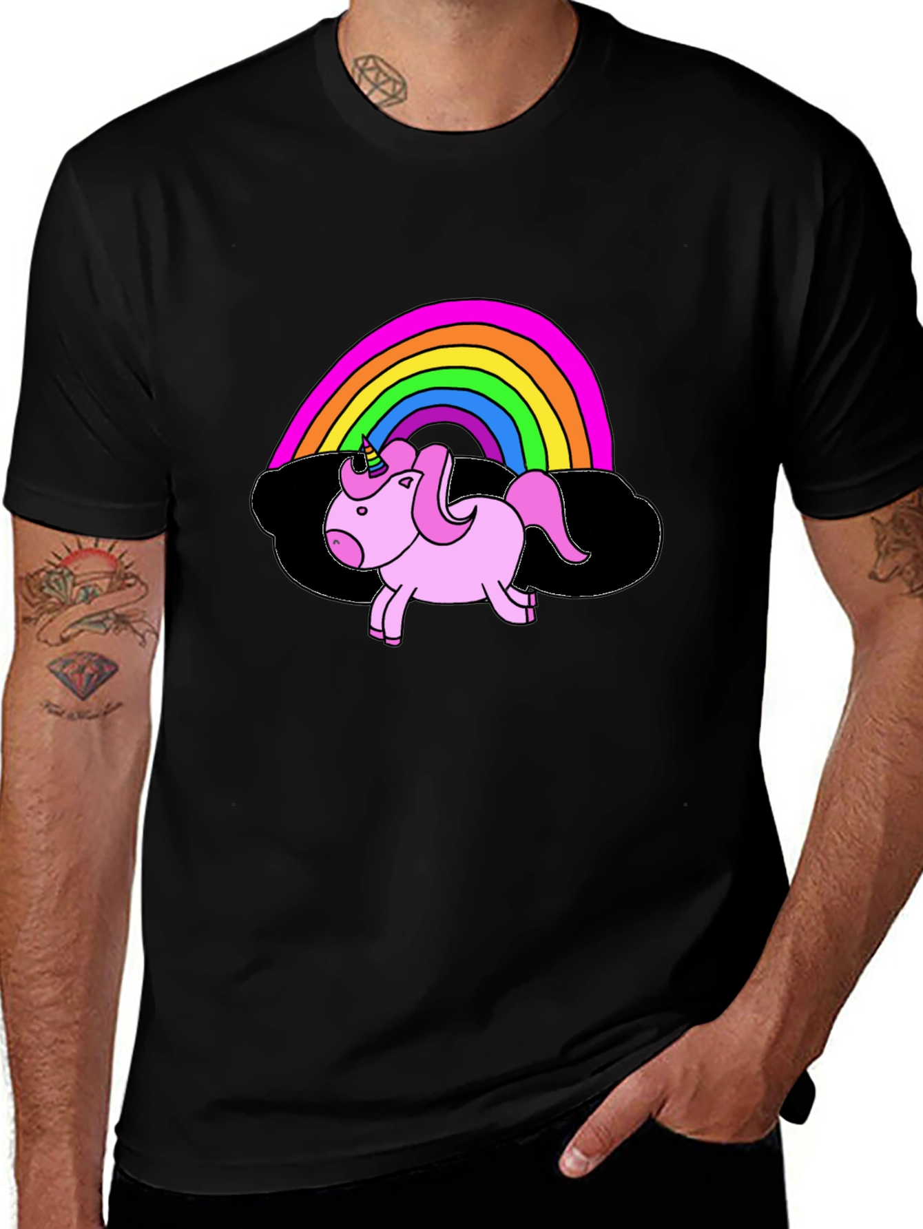 Variant 11 of Unicorn Rainbow Graphic T-Shirt
