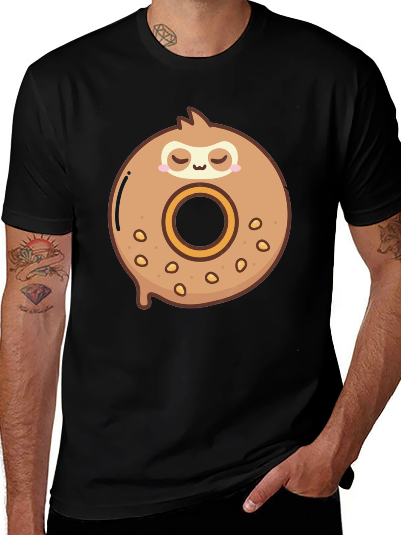 Variant 8 of Sloth Donut T-Shirt - Fun, Unique, Casual Wear