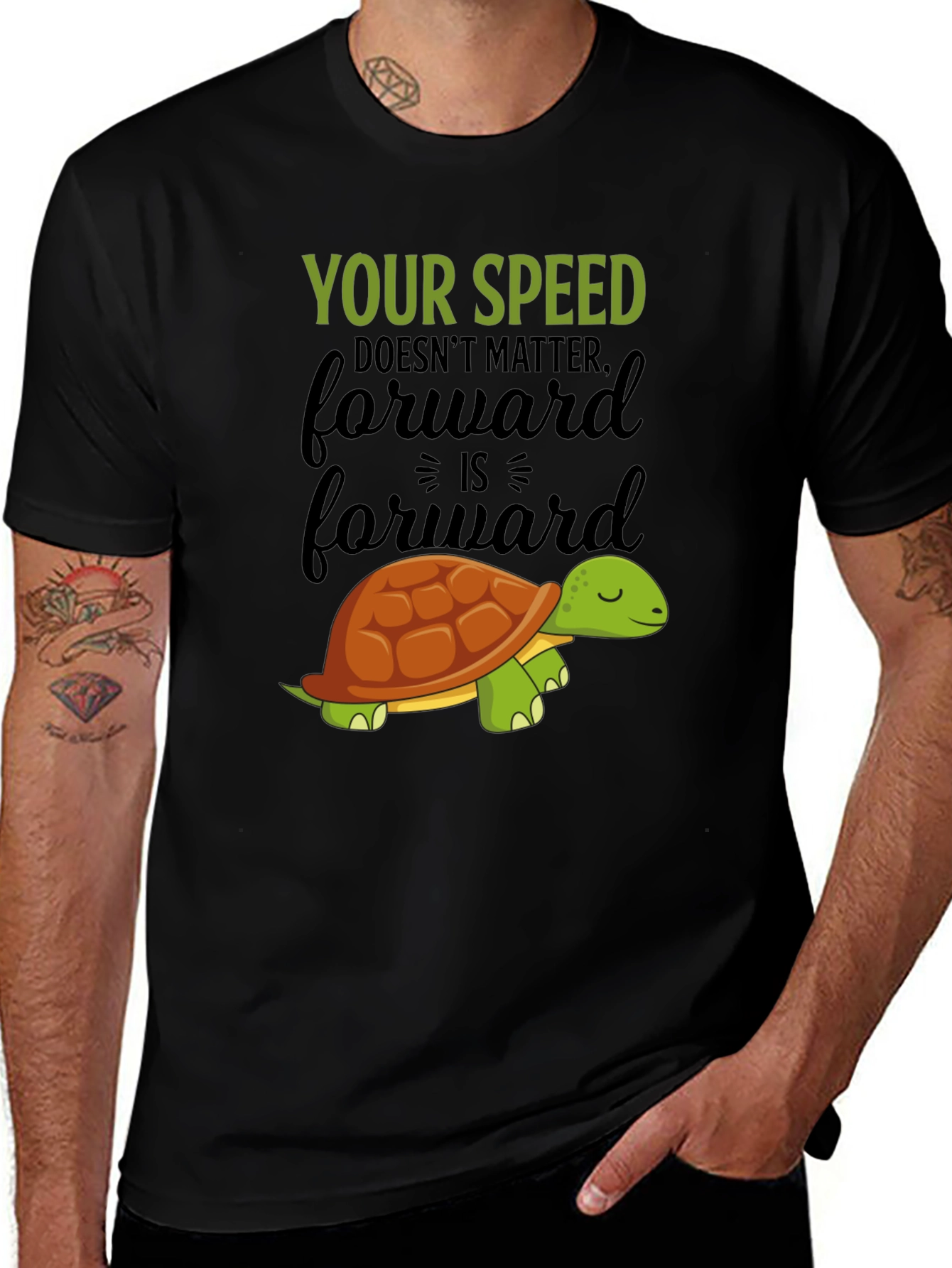 Variant 21 of Turtle Speed T-Shirt: Forward is Forward