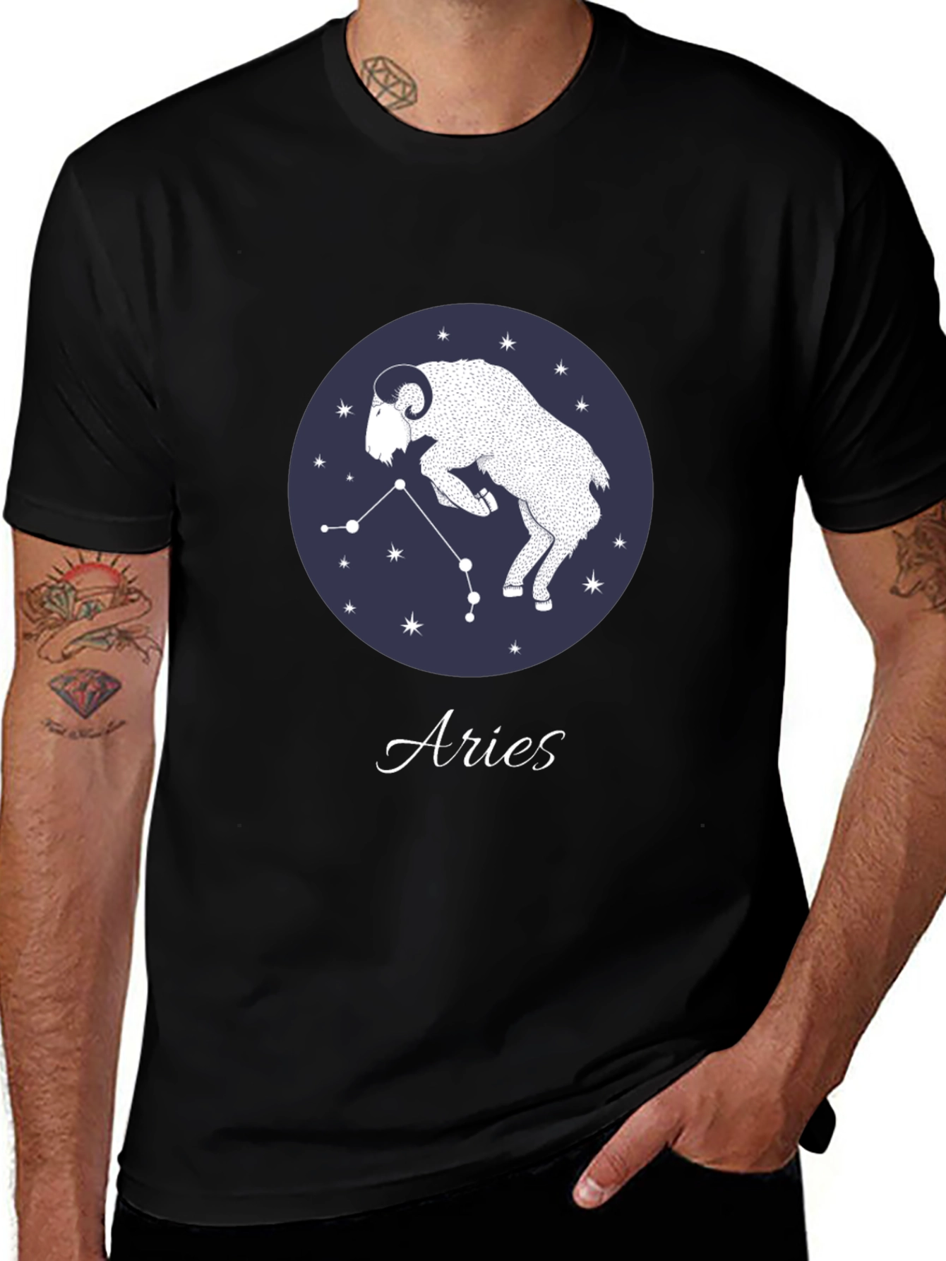 Aries Zodiac T-Shirt - Constellation Design