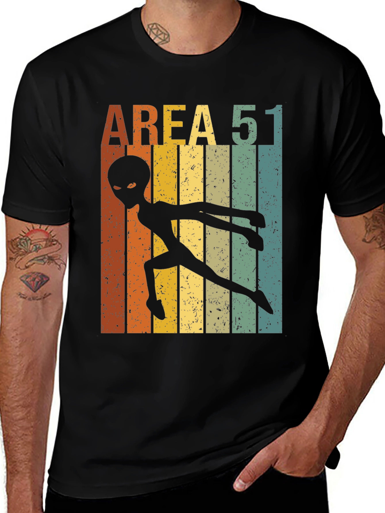 Area 51 Alien Run T-Shirt - Retro Style