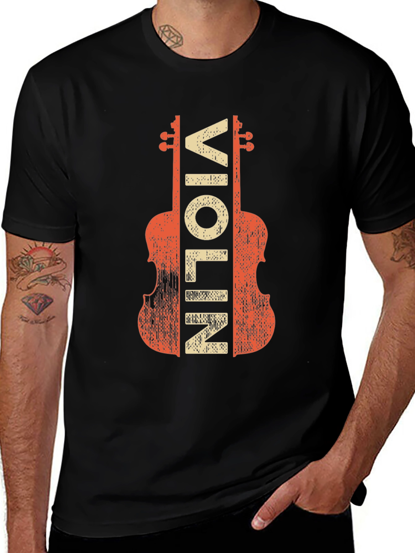 Variant 22 of Vintage Violin Graphic Tee - Musician T-Shirt
