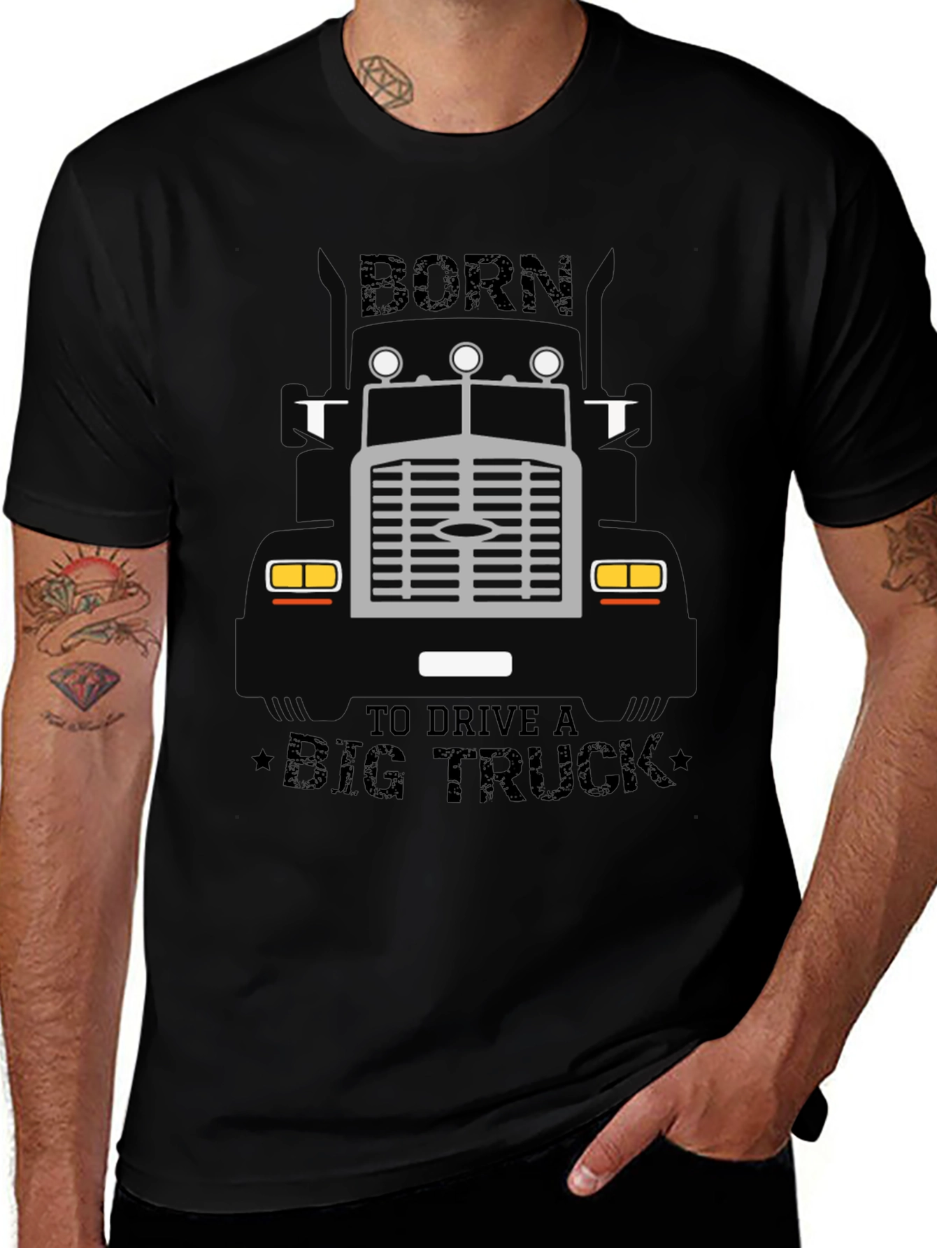 Variant 12 of Born to Drive a Big Truck T-Shirt