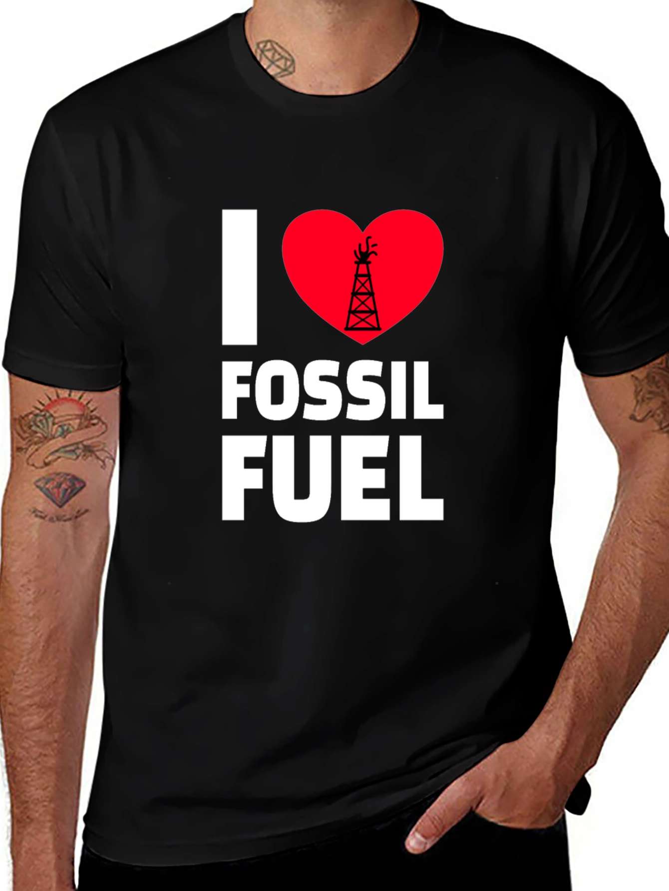 Variant 21 of I Love Fossil Fuel Graphic Tee