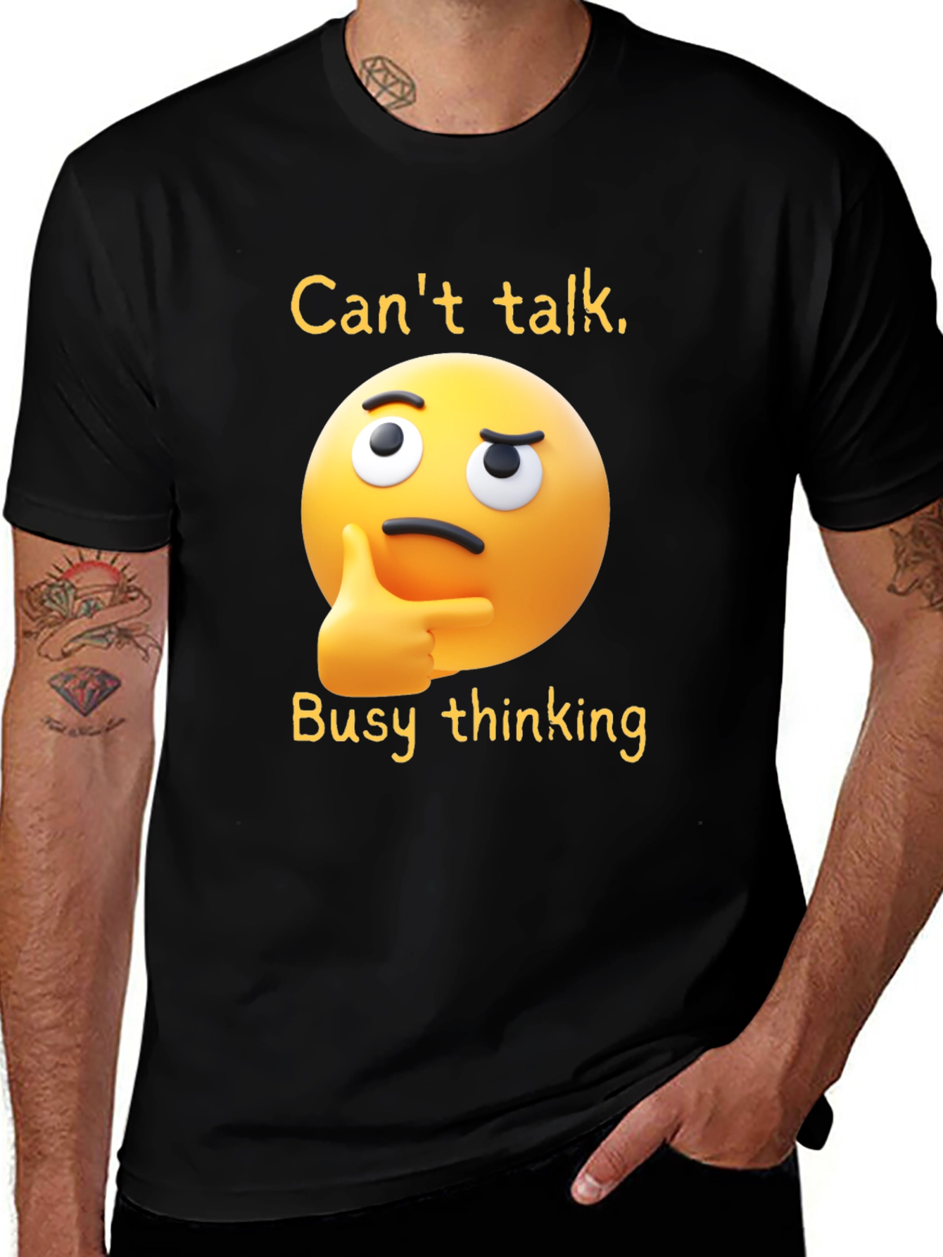 Variant 15 of Thinking Emoji T-Shirt: Funny, Clever, Casual Wear