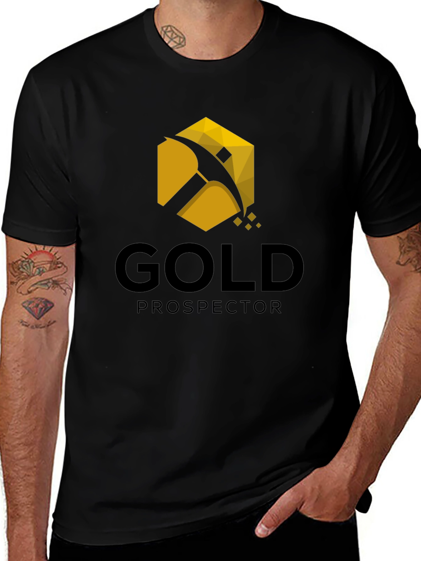 Variant 6 of Gold Prospector T-Shirt - Black