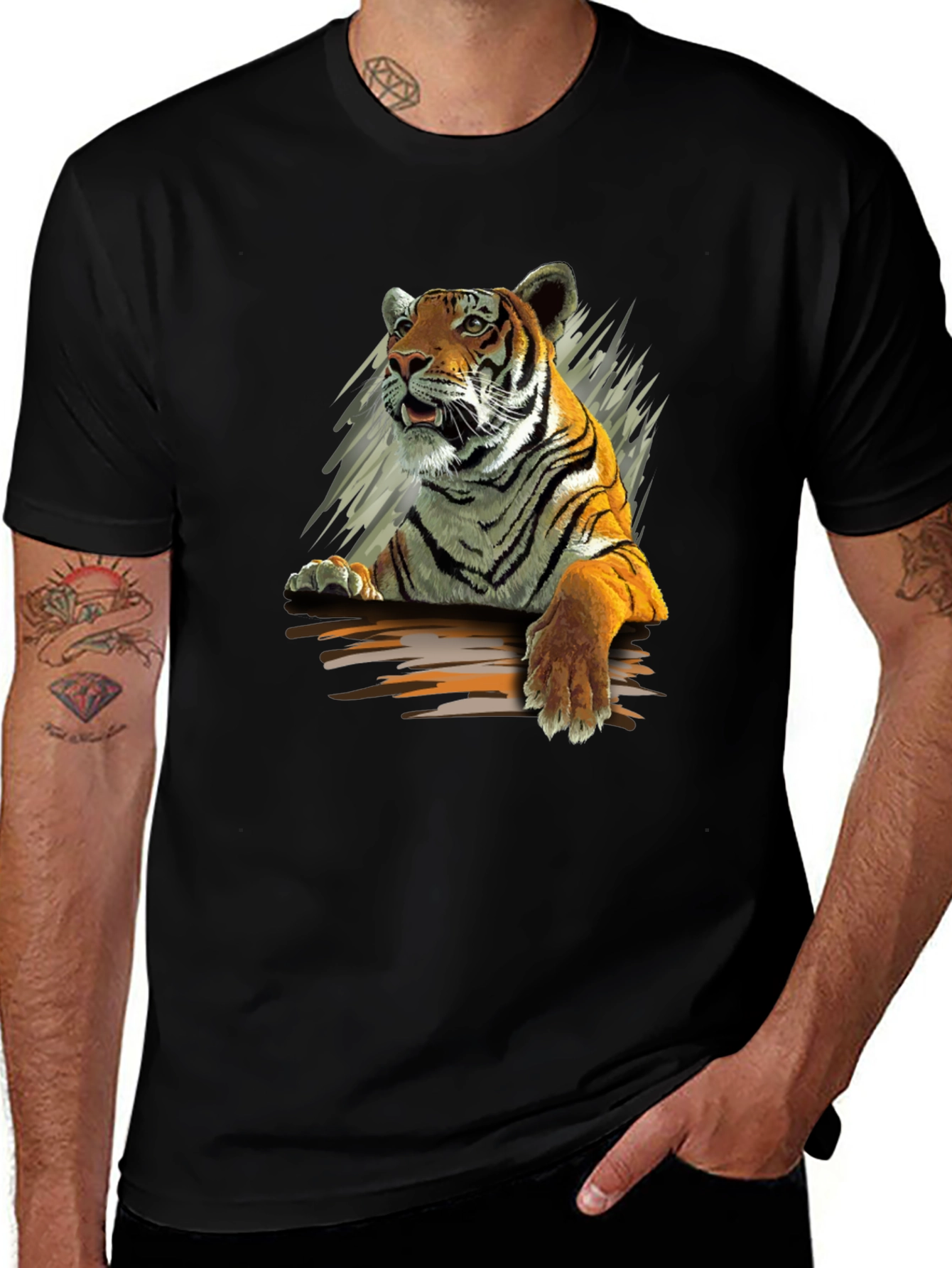 Variant 25 of Tiger Graphic T-Shirt - Fierce Animal Print Tee