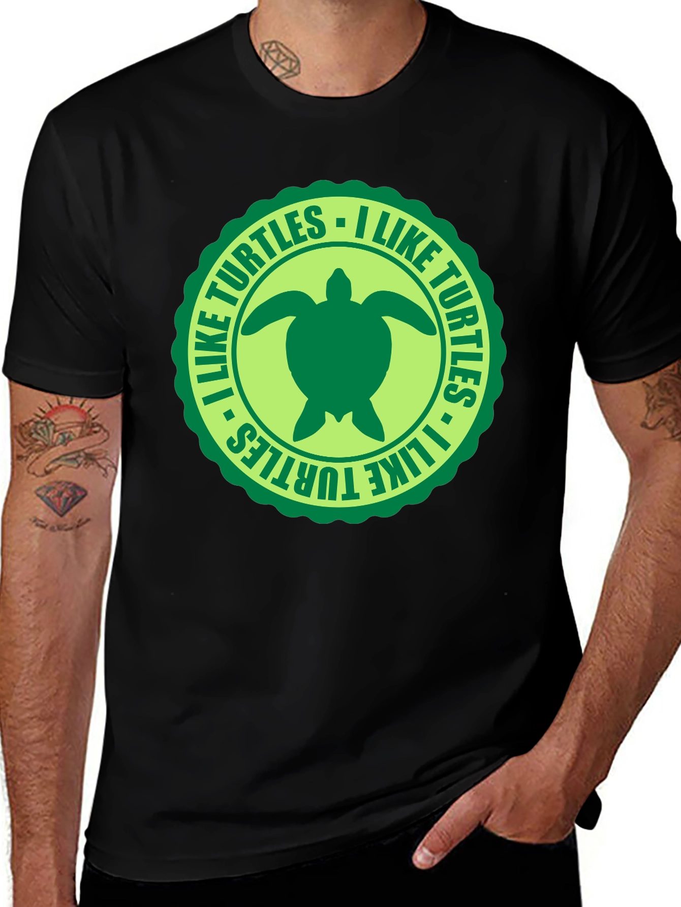 Variant 25 of I Like Turtles Graphic Tee - Unique Animal Lover Shirt