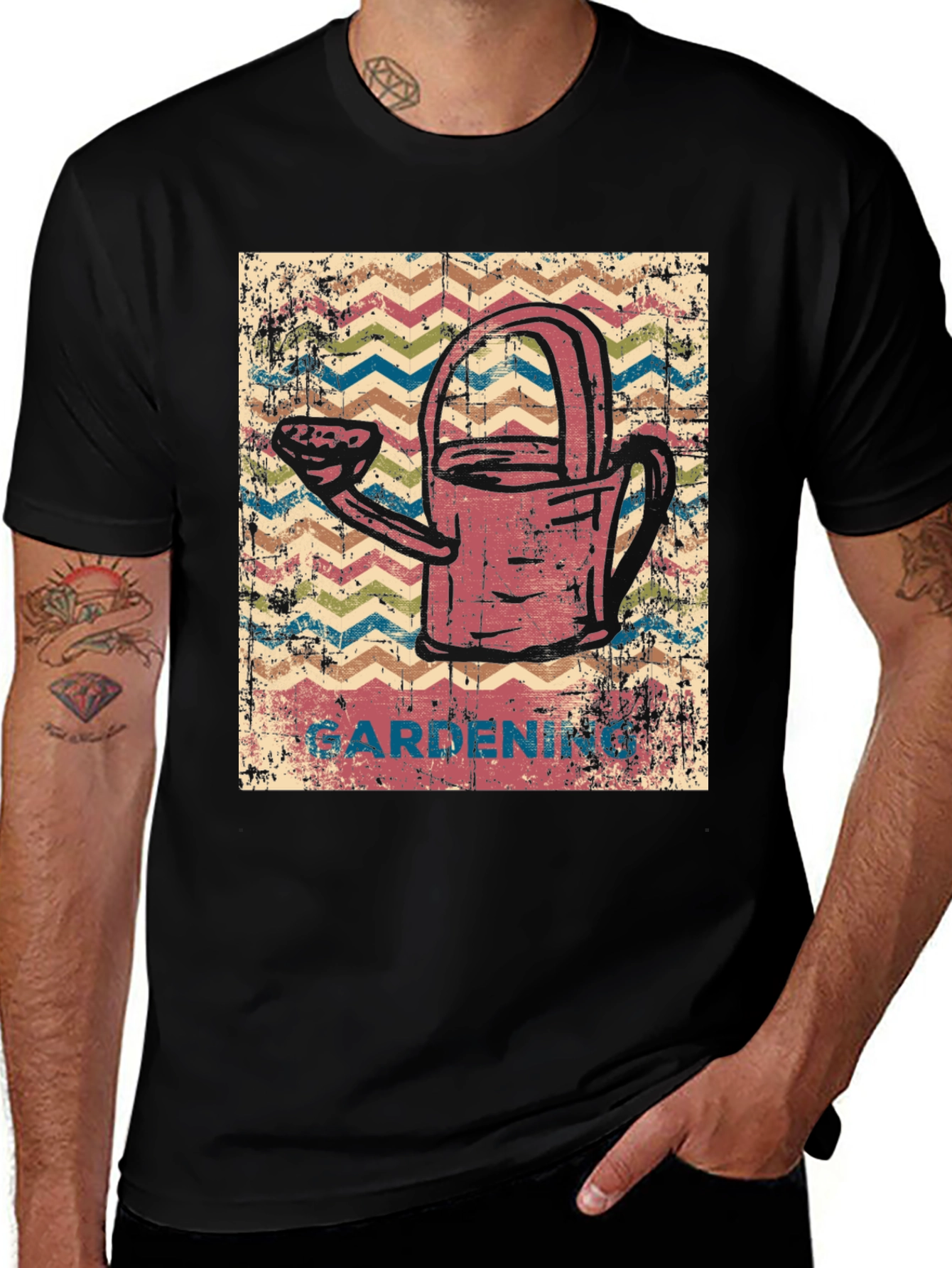 Variant 4 of Gardening Retro Style Graphic T-Shirt