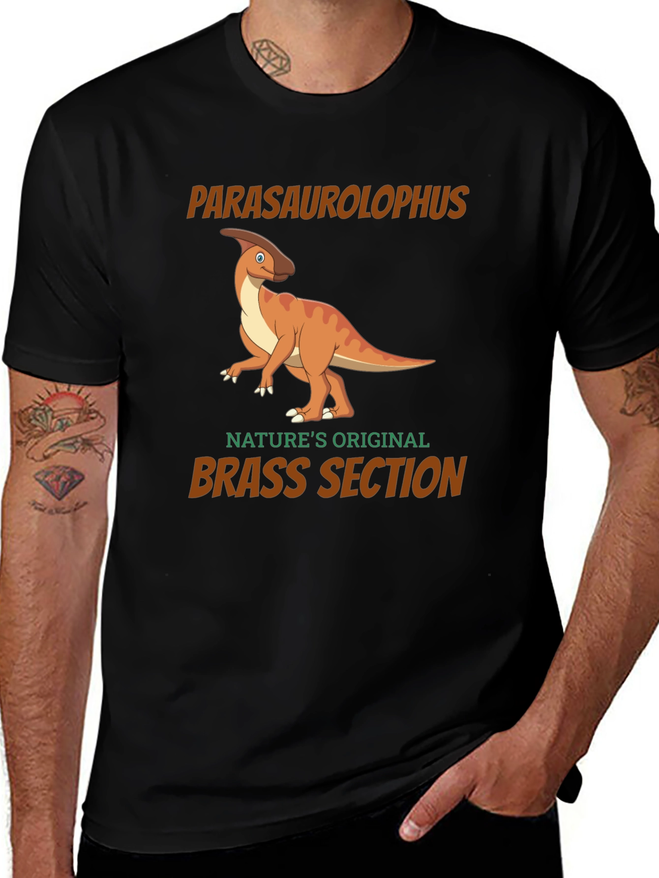Parasaurolophus Brass Section Graphic Tee