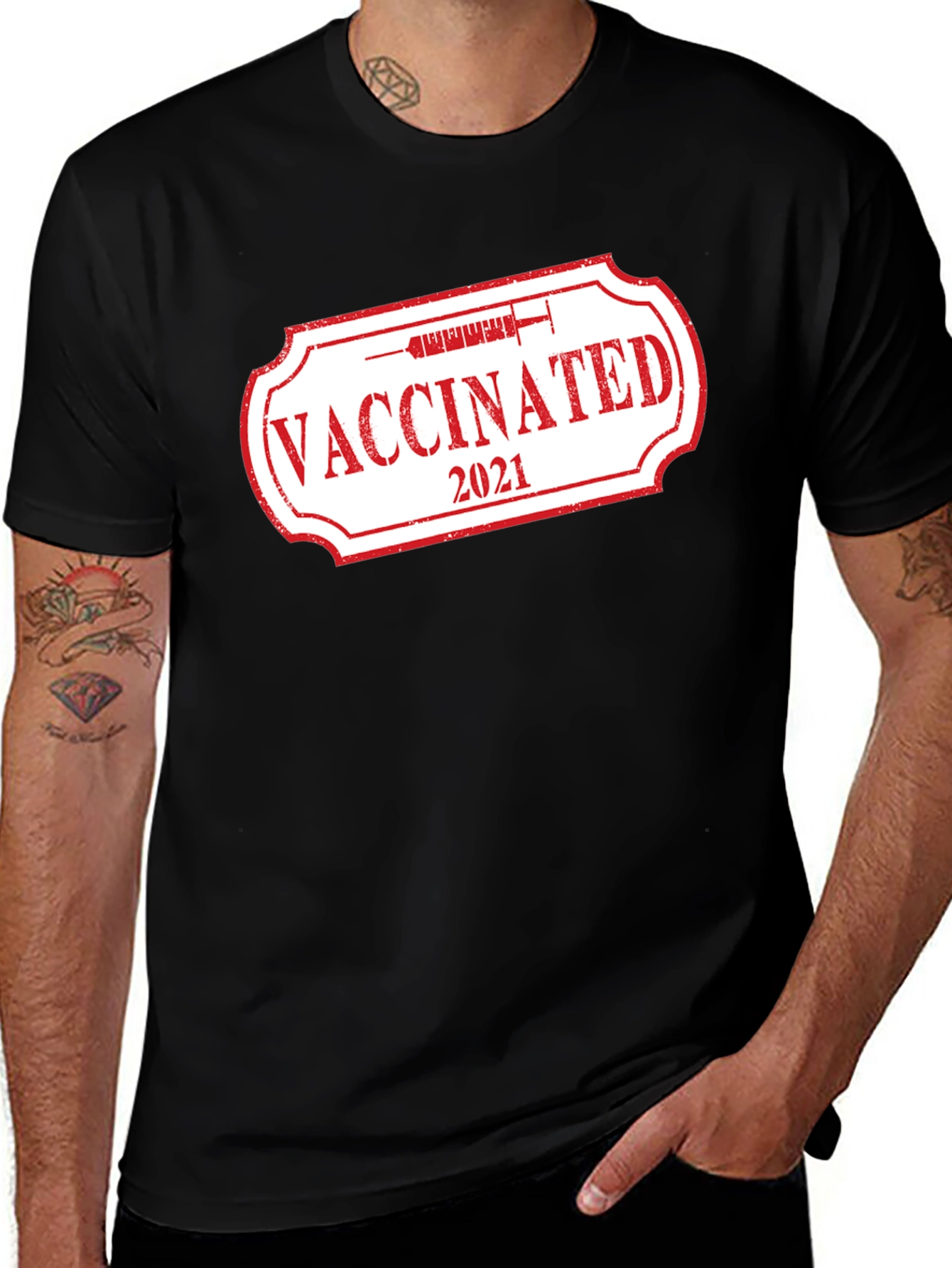Variant 15 of Vaccinated 2021 Graphic Tee