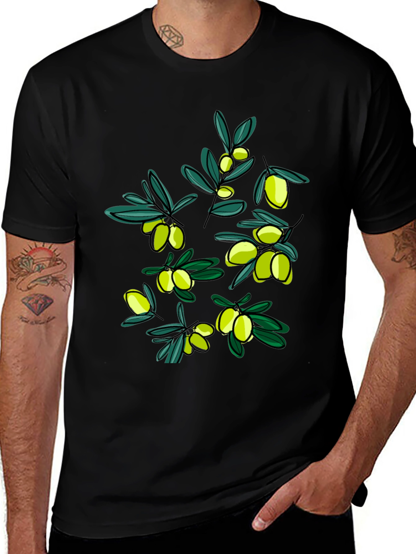 Variant 25 of Olive Branch Graphic T-Shirt - Stylish Unisex Tee