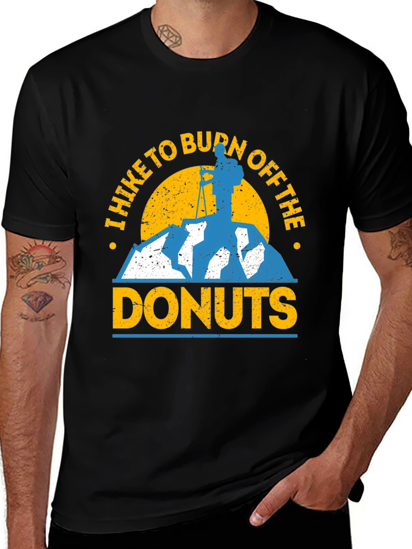 Variant 18 of Hike to Burn Off Donuts Graphic T-Shirt