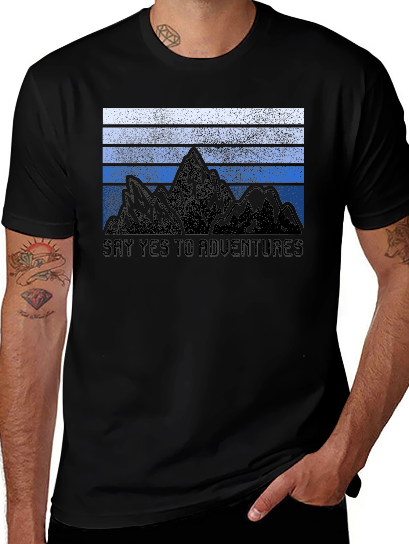 Black Adventure Awaits Graphic Tee - Black main image