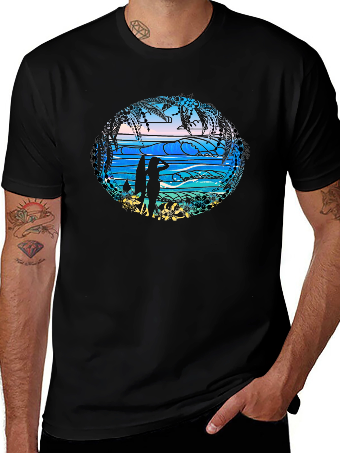 Tropical Beach T-Shirt - Island Vibes